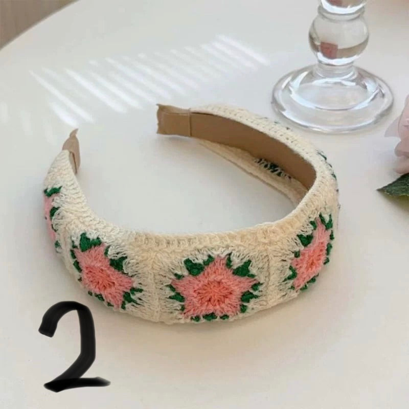 Handmade Crochet Flower Headband β Boho Ethnic Style