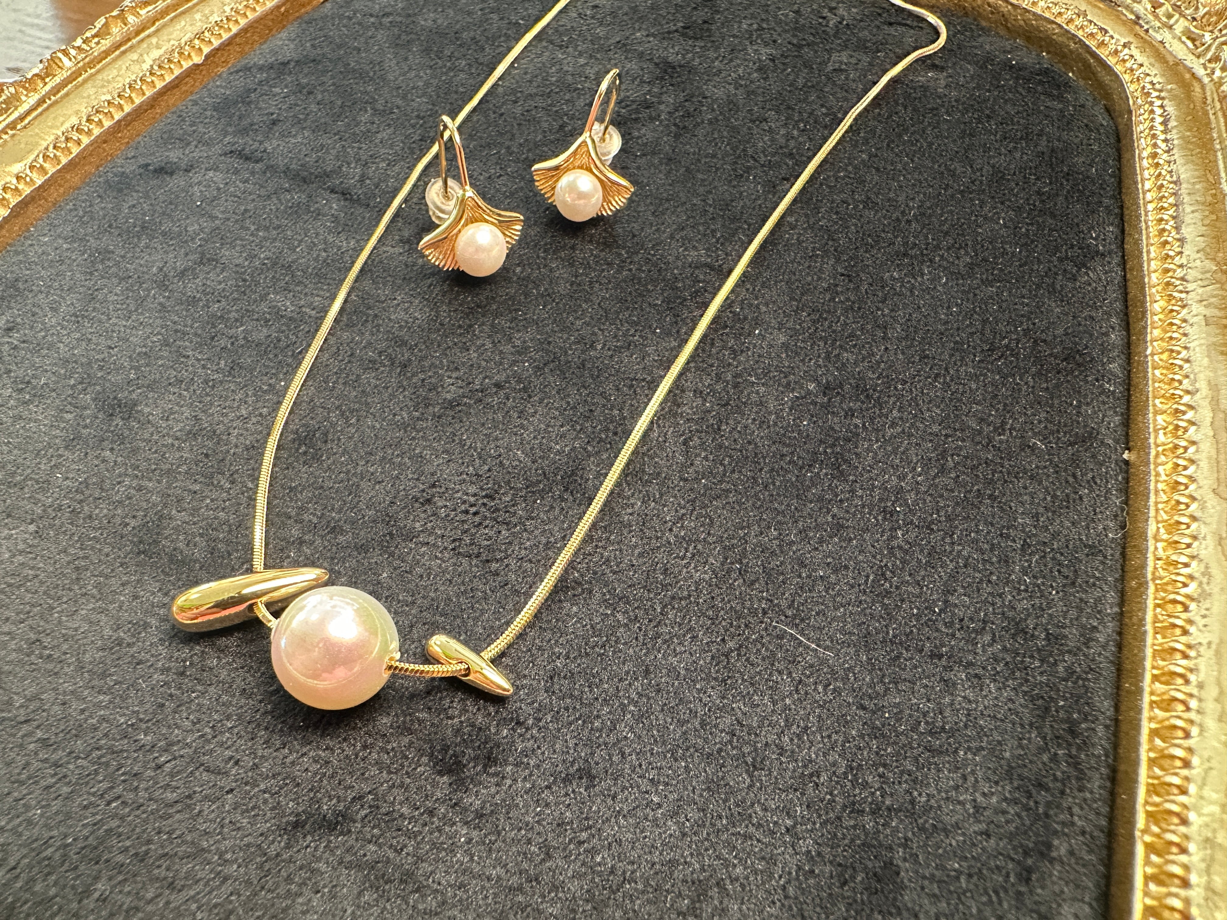 Gold Color Stainless Steel Fringe Necklace – Statement Beaded Design(38)