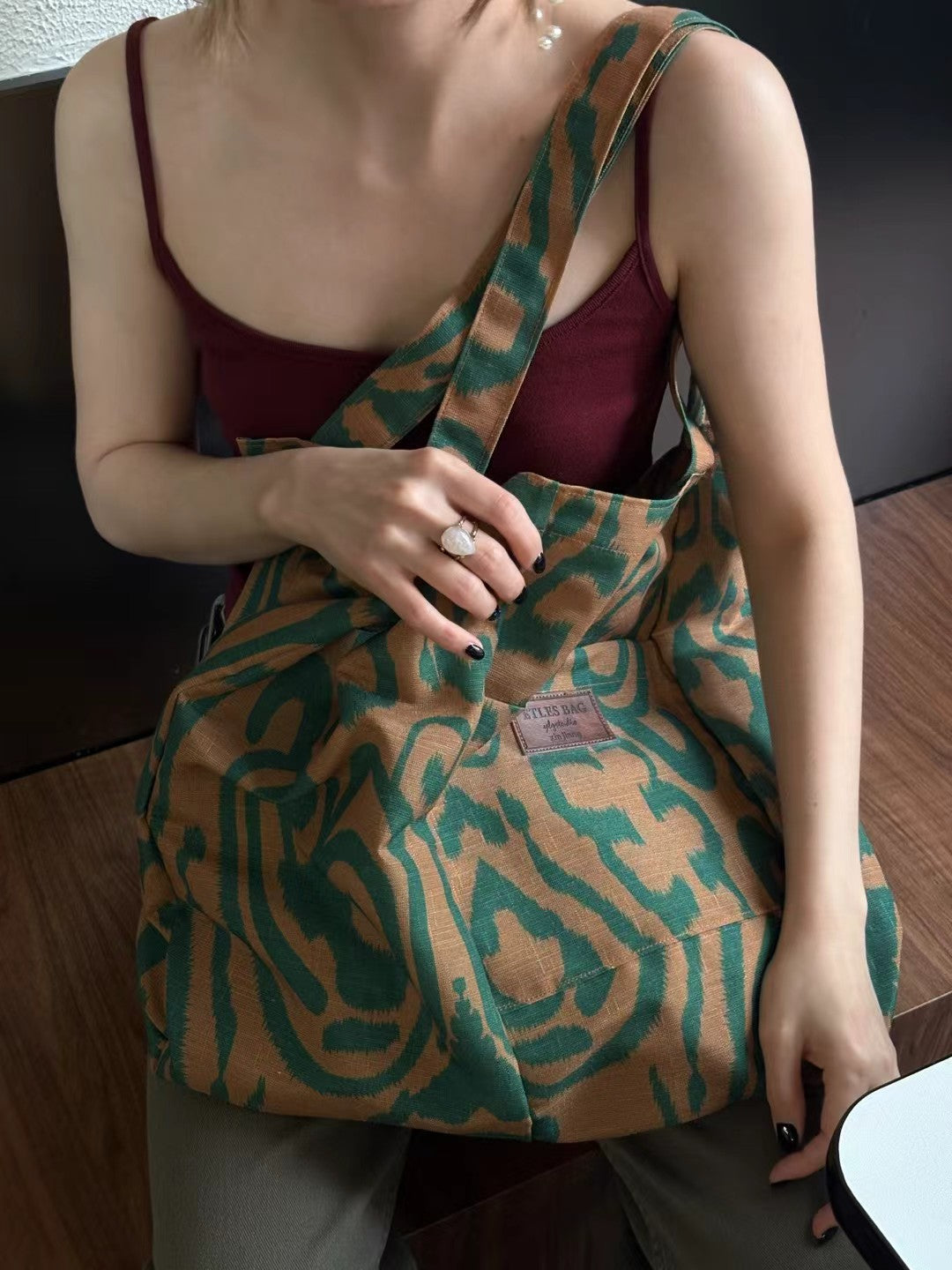 Atlas Canvas Tote (Green&Yellow)