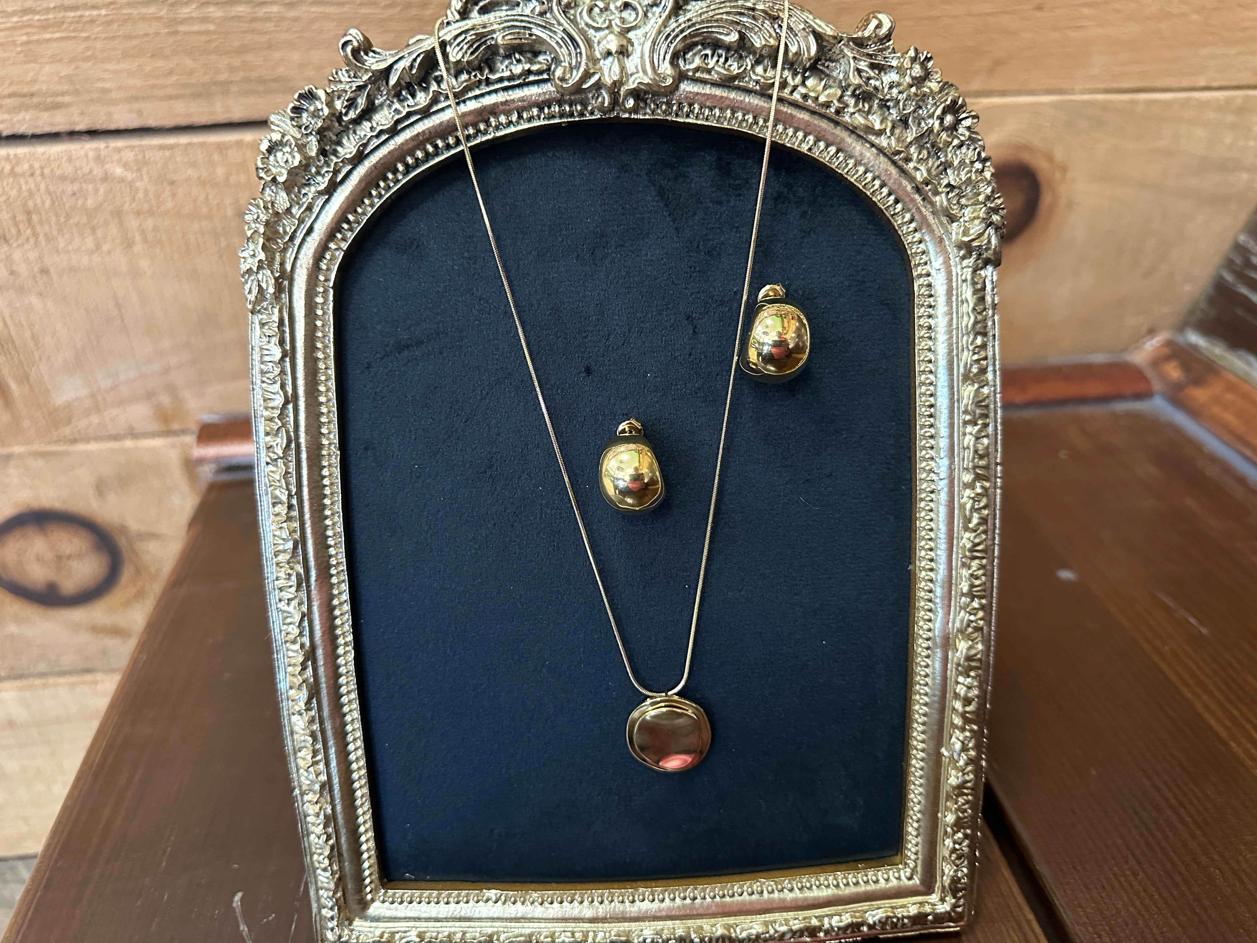 Gold Color Stainless Steel Fringe Necklace – Statement Beaded Design(66)