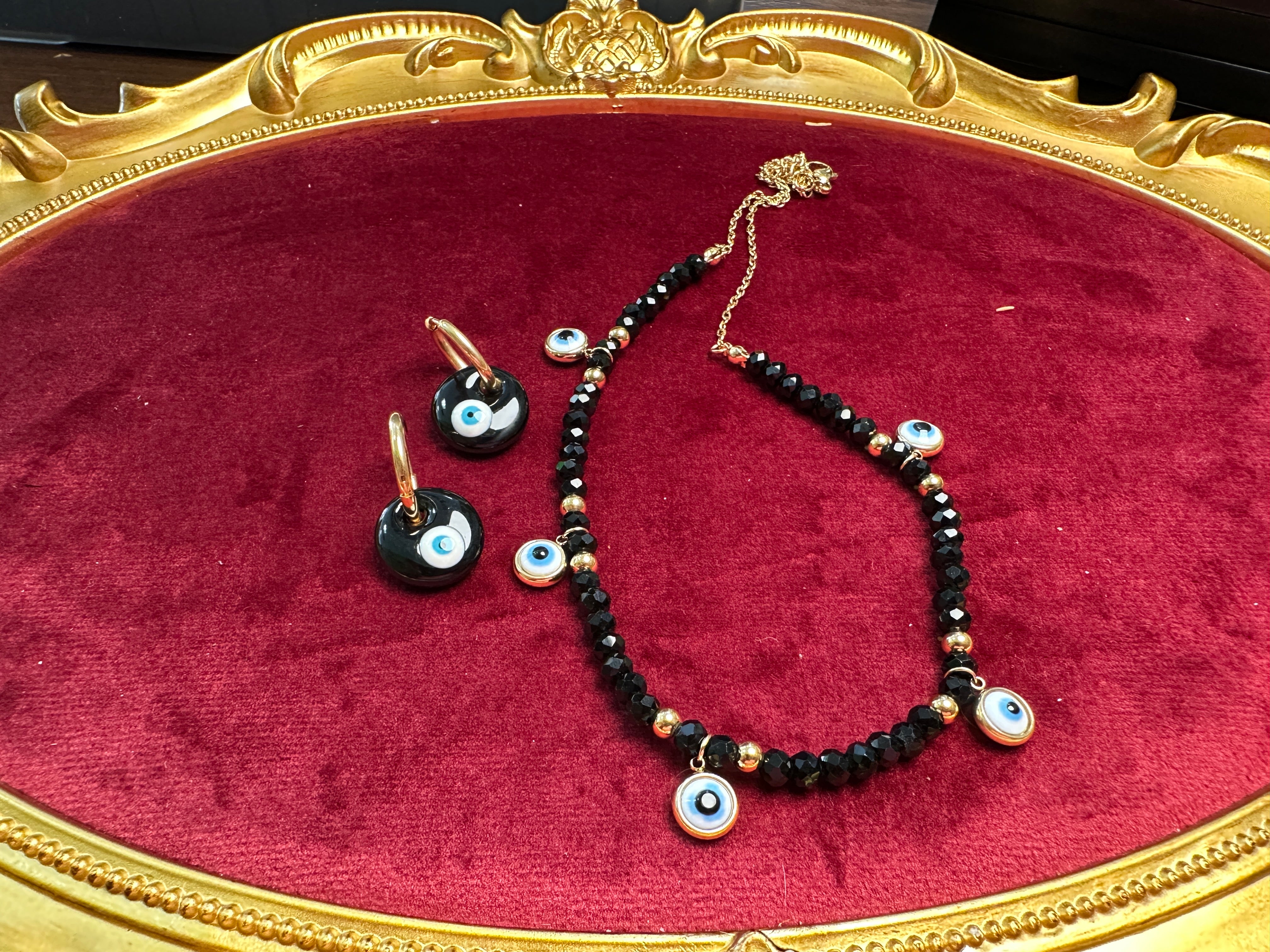 Stainless Steel Fringe Necklace – Statement Beaded Design(18)