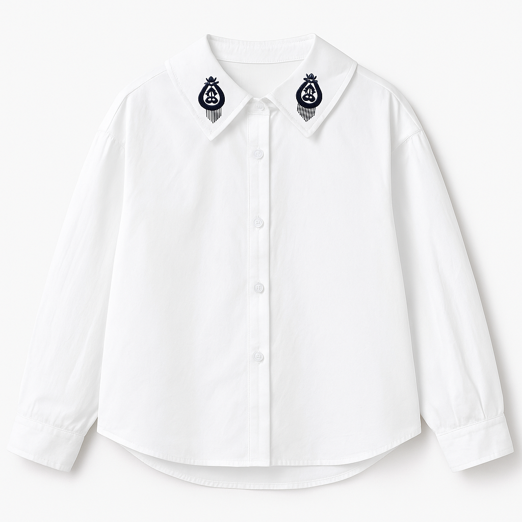 Classic Embroidered Collar Shirt β Boys Collection