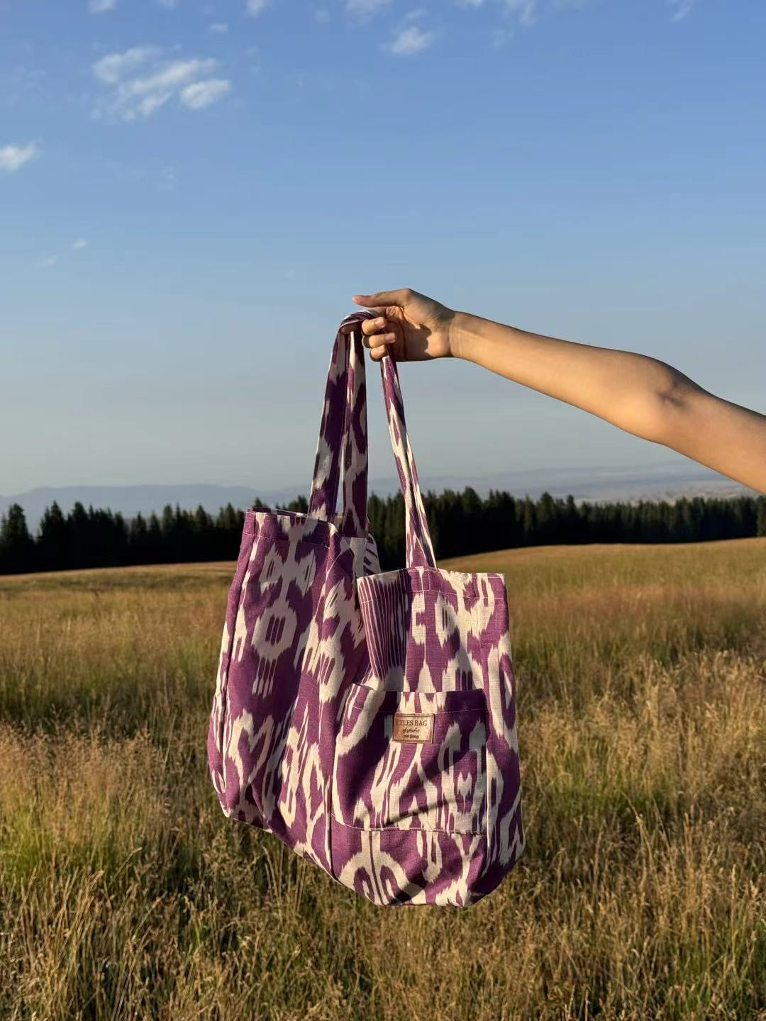 Atlas Canvas Tote (Purple)