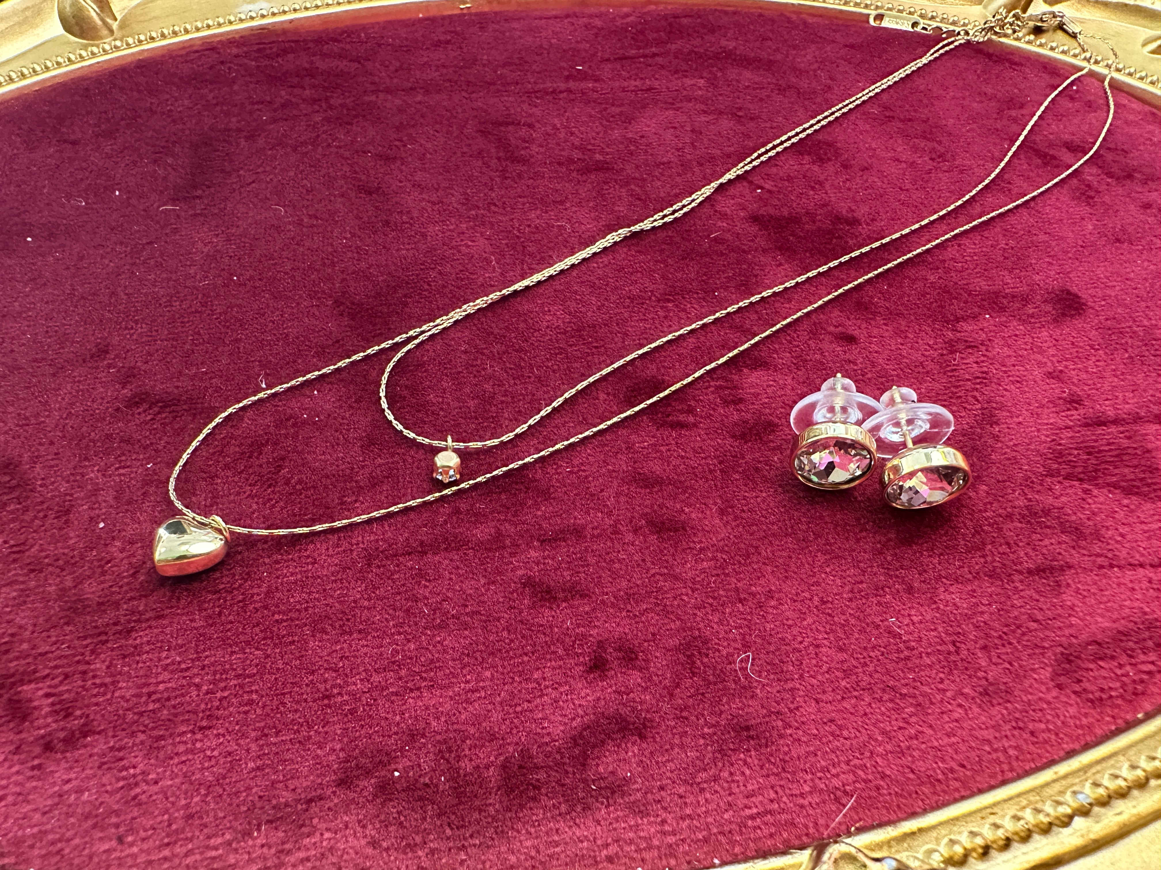 Gold Color Stainless Steel Fringe Necklace – Statement Beaded Design(83)