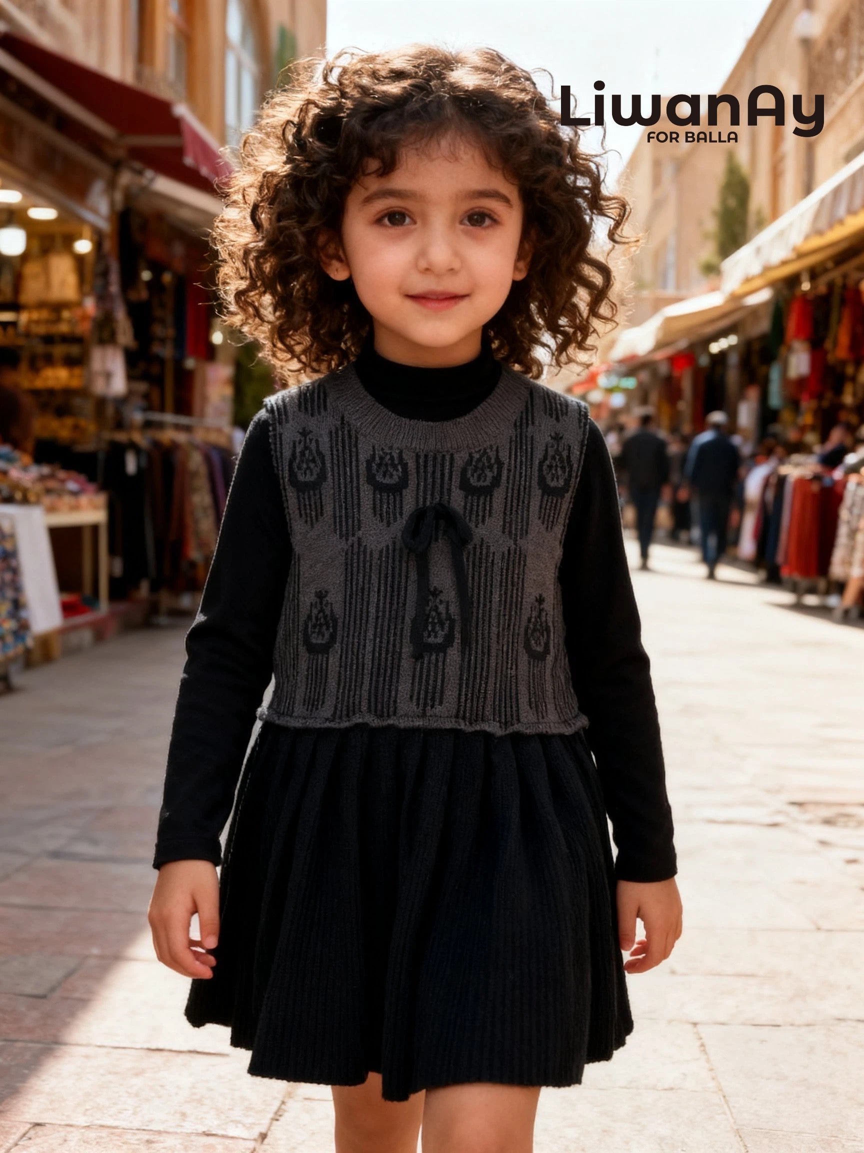 Grey Ikat Knit Dress