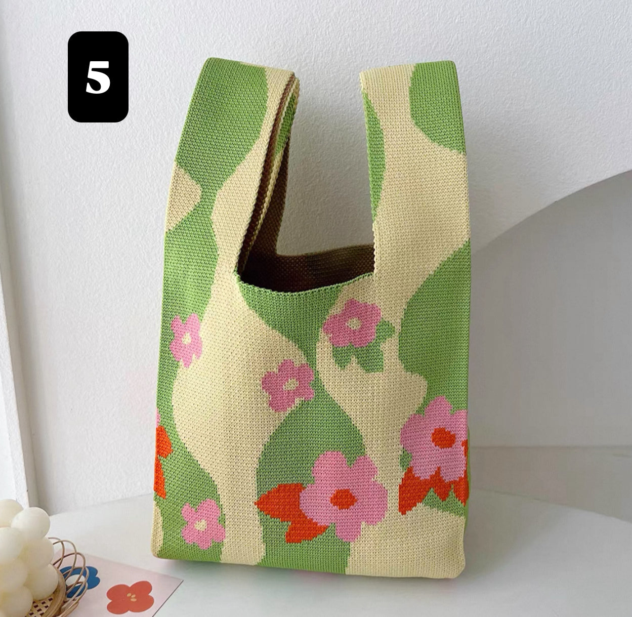 Mini Floral Knot Bag – Cute & Foldable Tote for Girls & Women