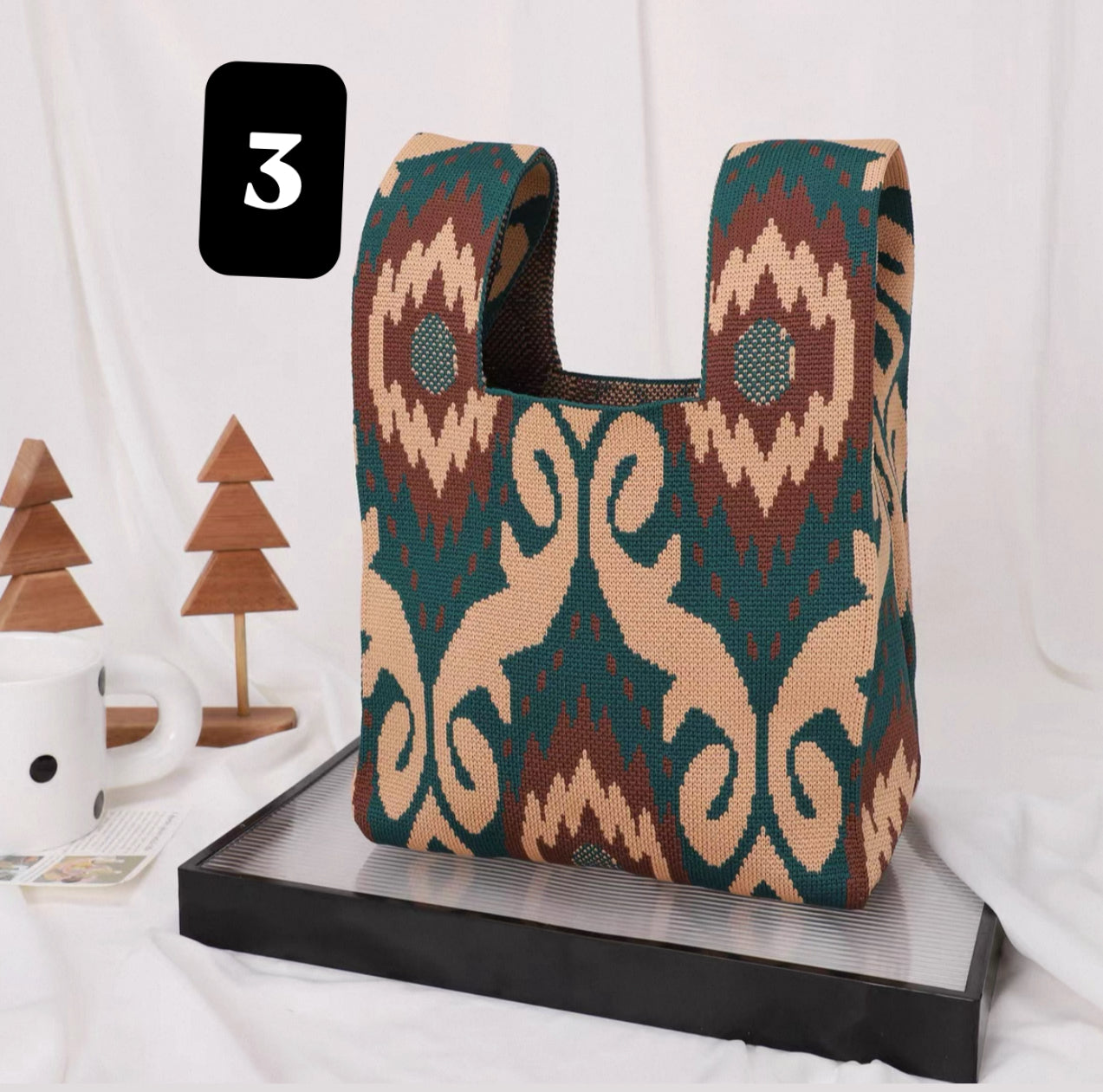 Mini Ikat Knot Bag – Lightweight & Foldable Storage Tote