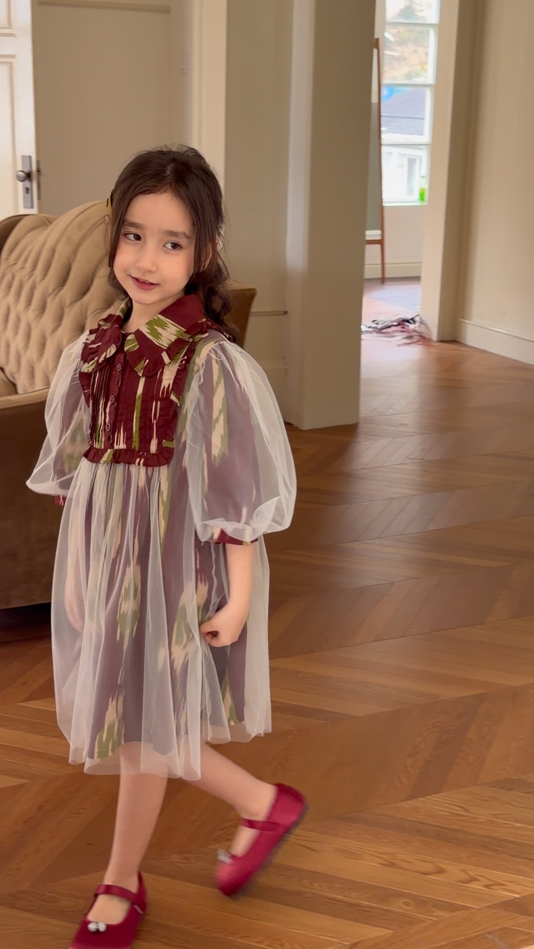 Luxury Atlas Princess Dress for Girls – Premium Tulle Party Dress