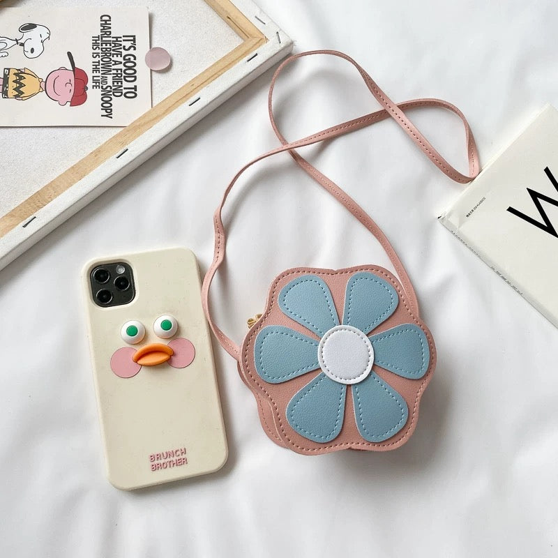 Cute Kids Flower Crossbody Bag