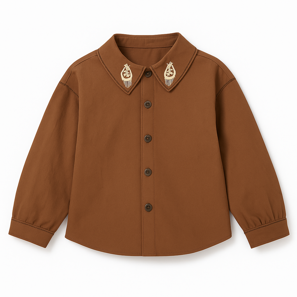 Classic Embroidered Collar Shirt β Boys Collection