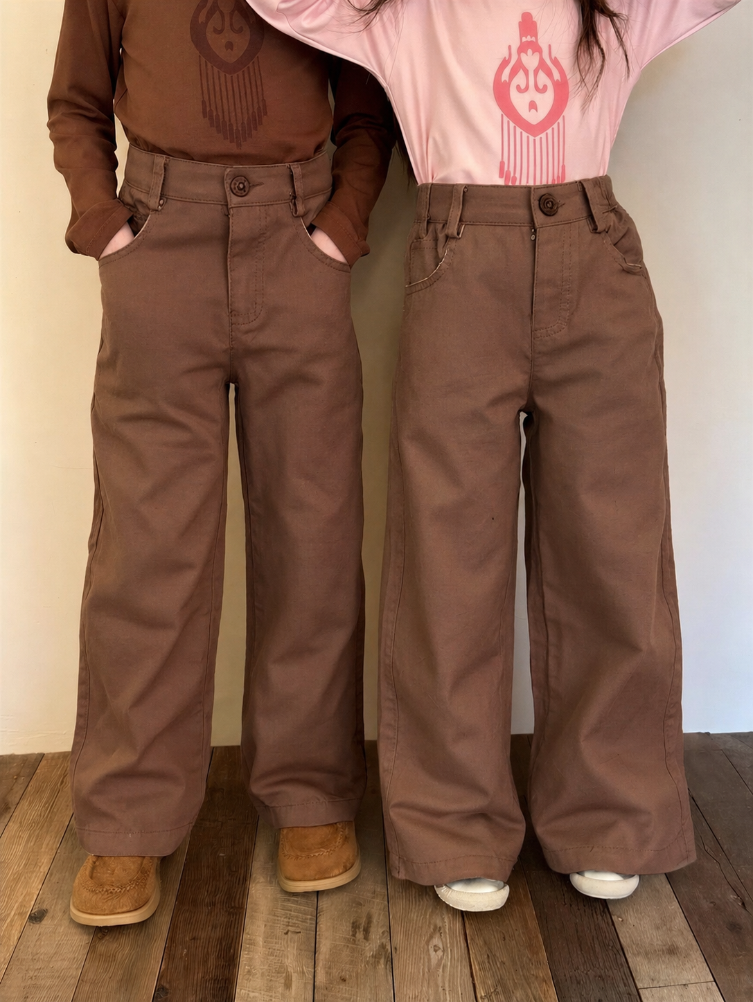 Kids Cotton Wide Leg Pants – Unisex Soft Casual Trousers for Boys & Girls