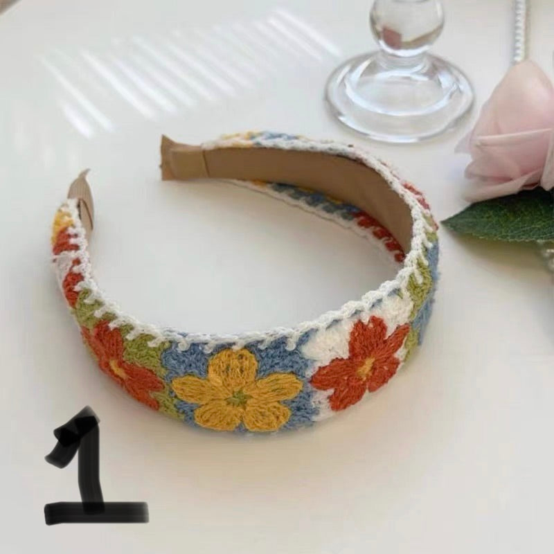 Handmade Crochet Flower Headband β Boho Ethnic Style