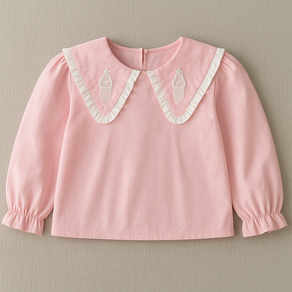Embroidered Collar Blouse β Classic & Versatile