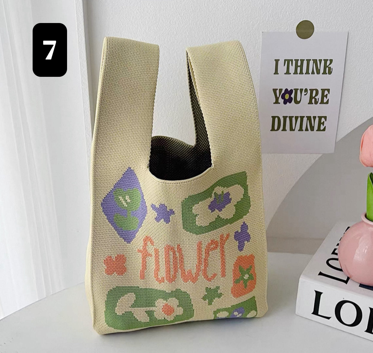 Mini Floral Knot Bag – Cute & Foldable Tote for Girls & Women