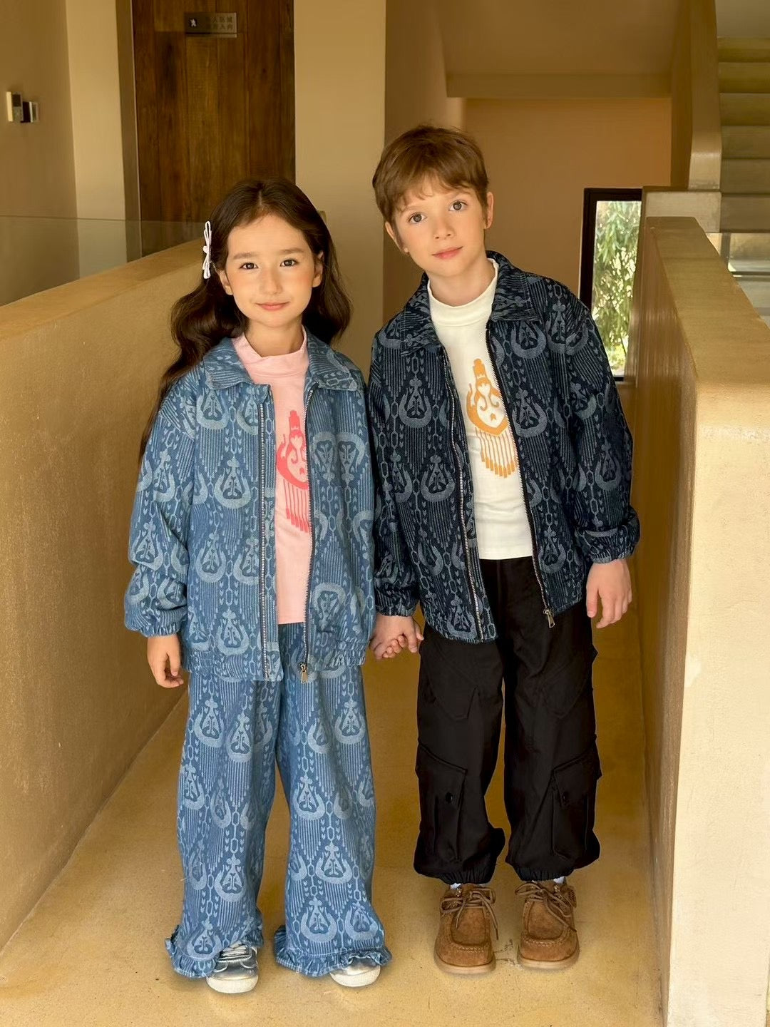 Atlas/Ikat Denim Pattern Jacket