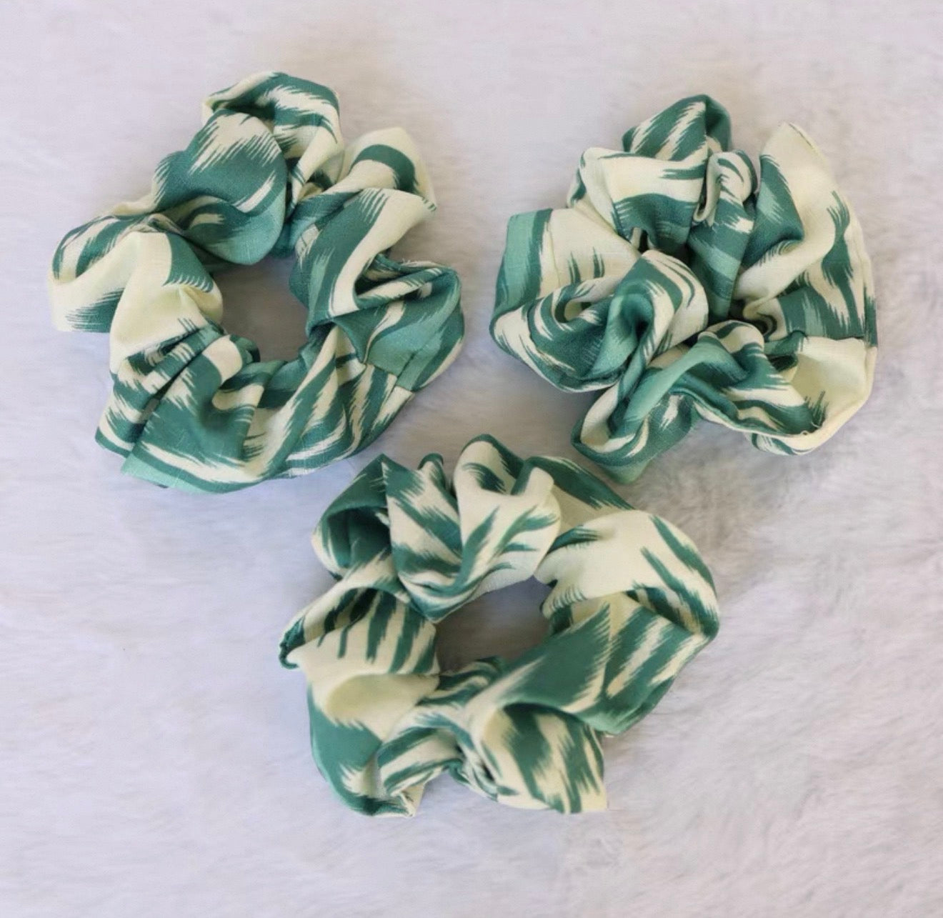 Atlas Pattern Cotton Scrunchie
