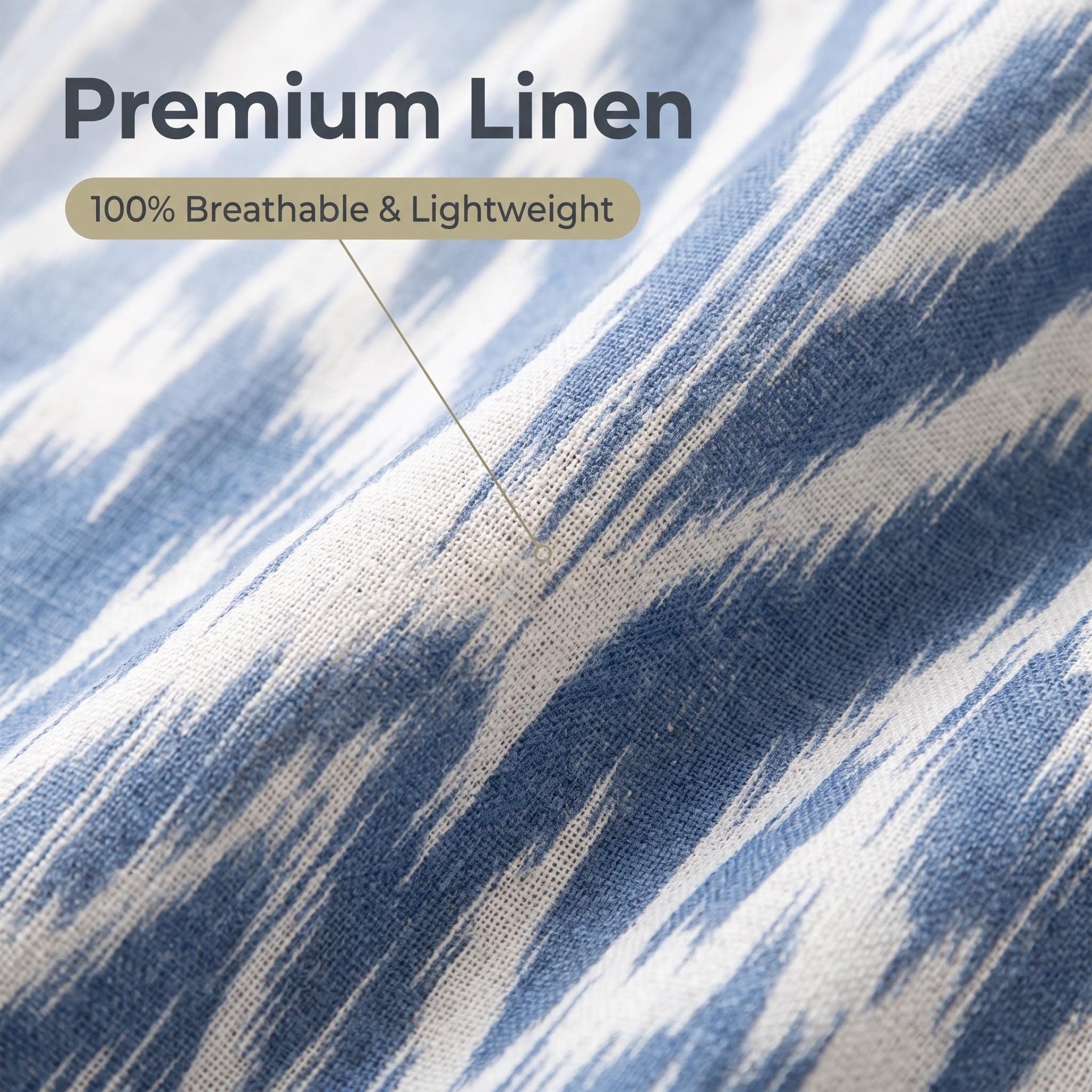 Women's Ikat Linen Maxi Skirt – 100% Linen Heritage A-Line Skirt(One Size)