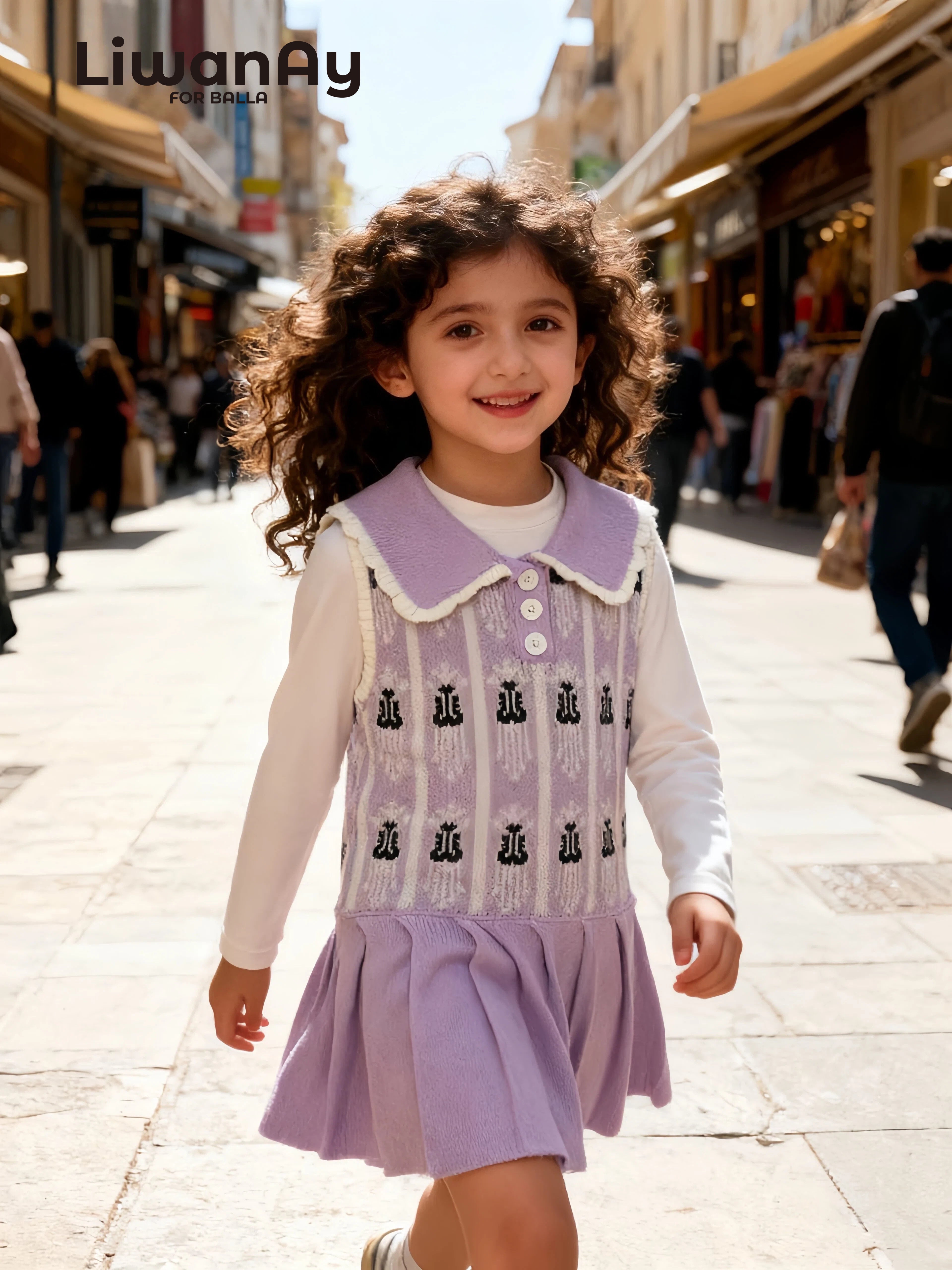 Lilac Ikat Knit Dress