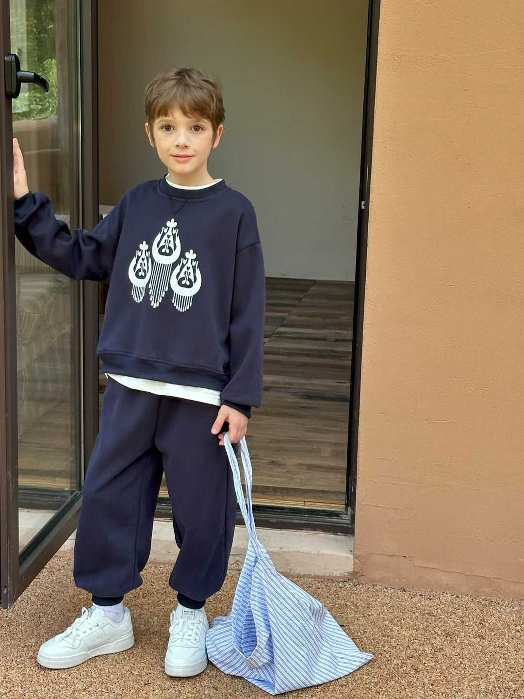 Navy Atlas Sweatshirt Set