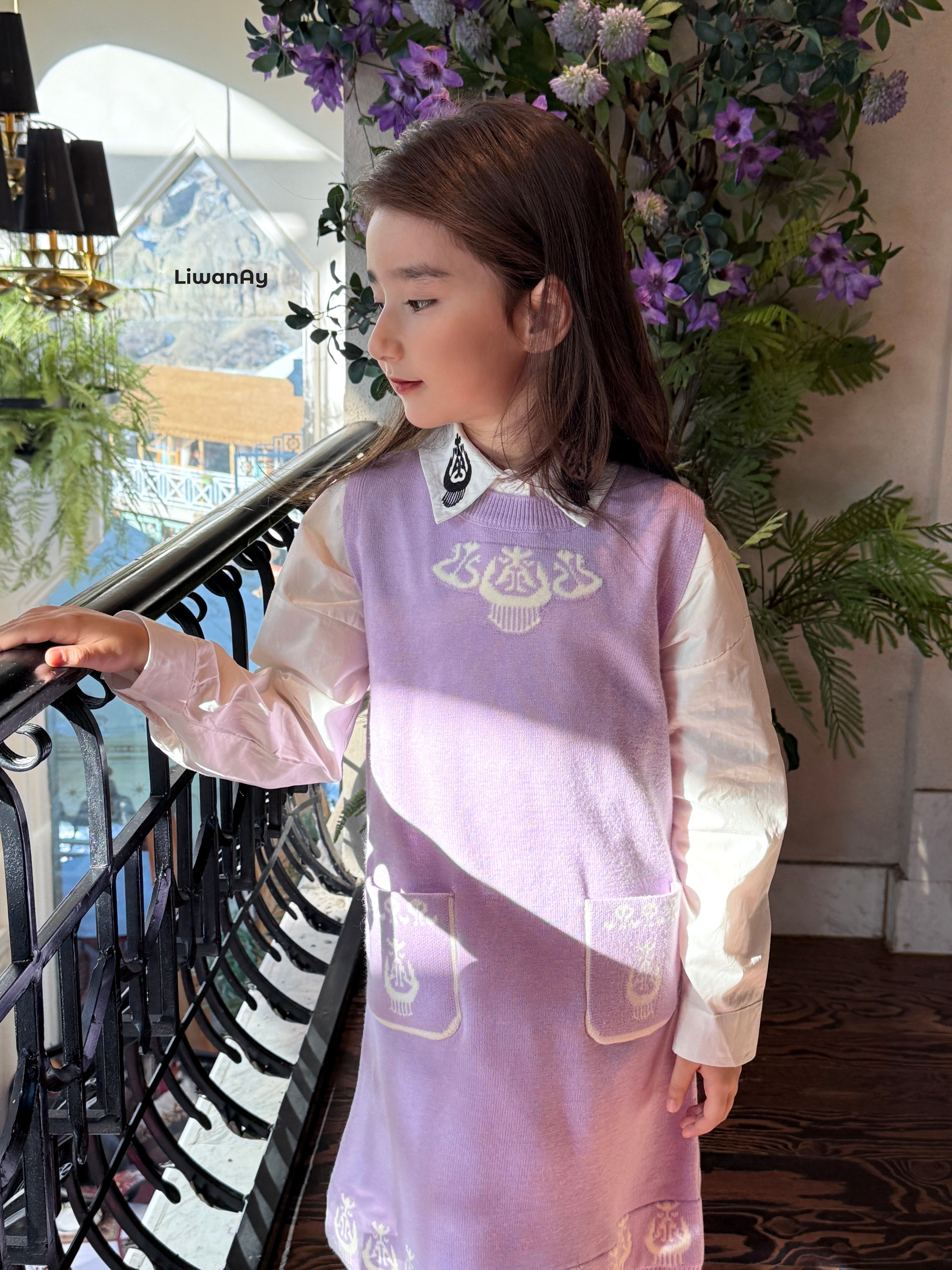 Atlas Knit Dress – Cultural Pattern Purple