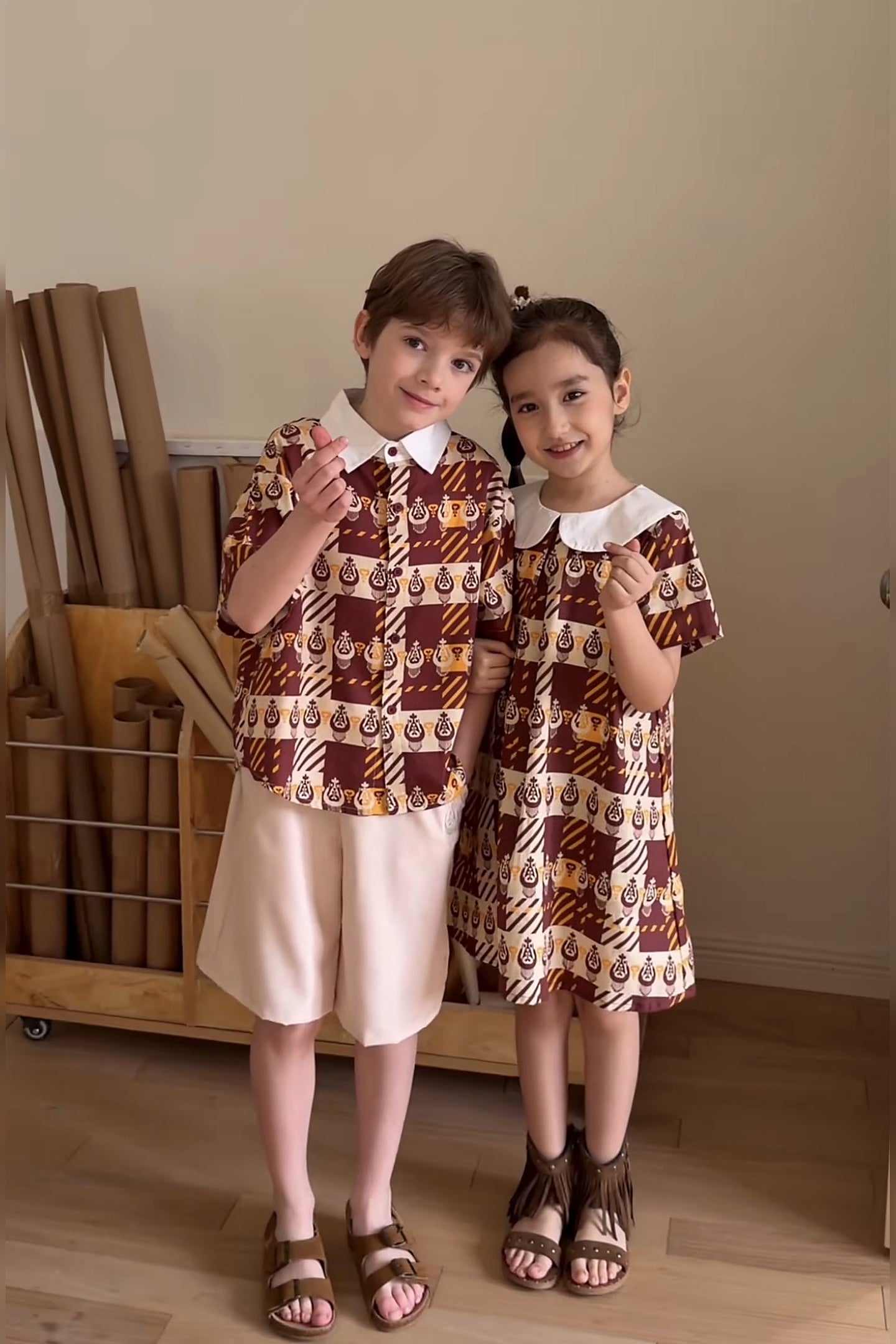 Kids Matching Outfit – Cotton Sibling Set (Brother & Sister Outfit)