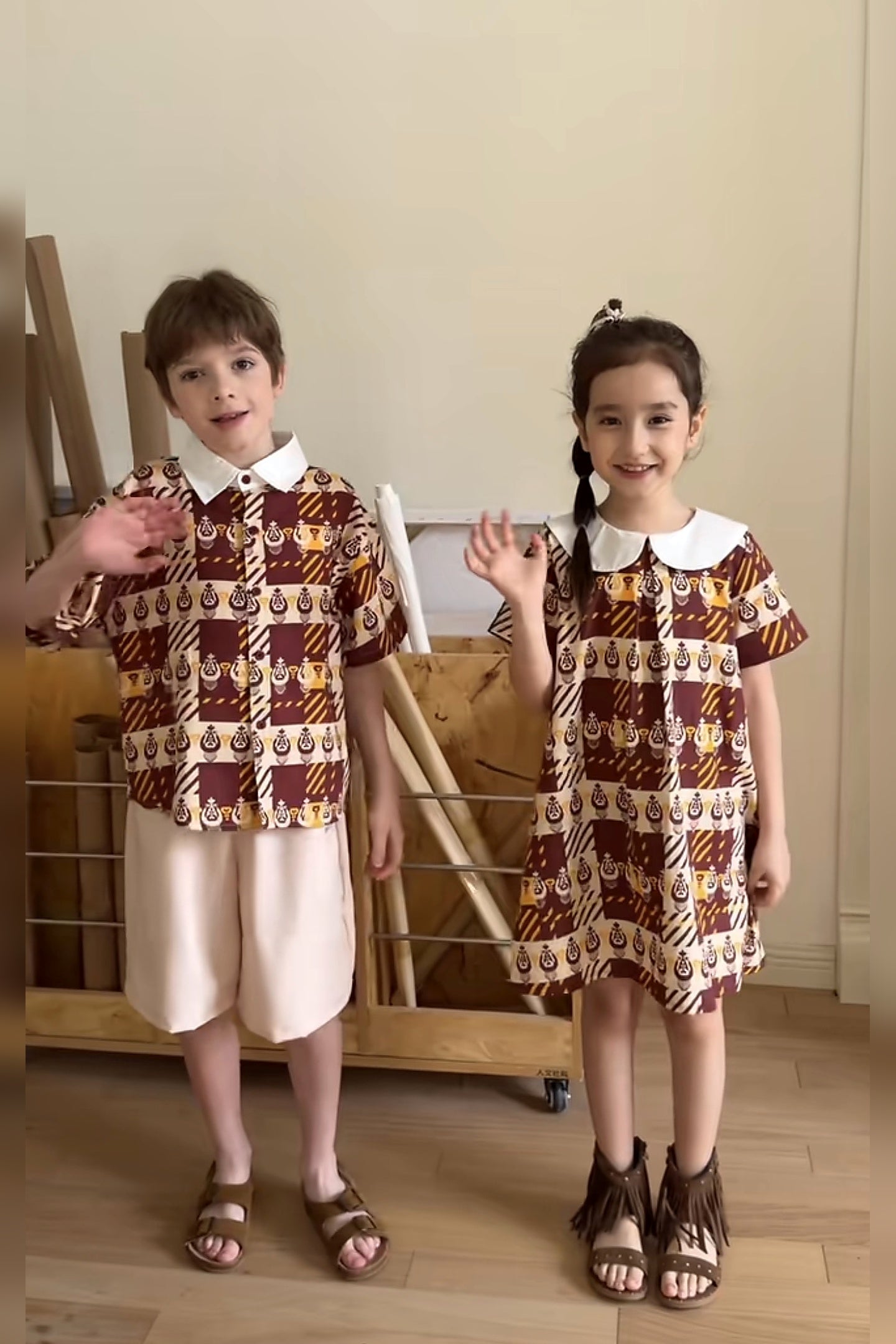 Kids Matching Outfit – Cotton Sibling Set (Brother & Sister Outfit)