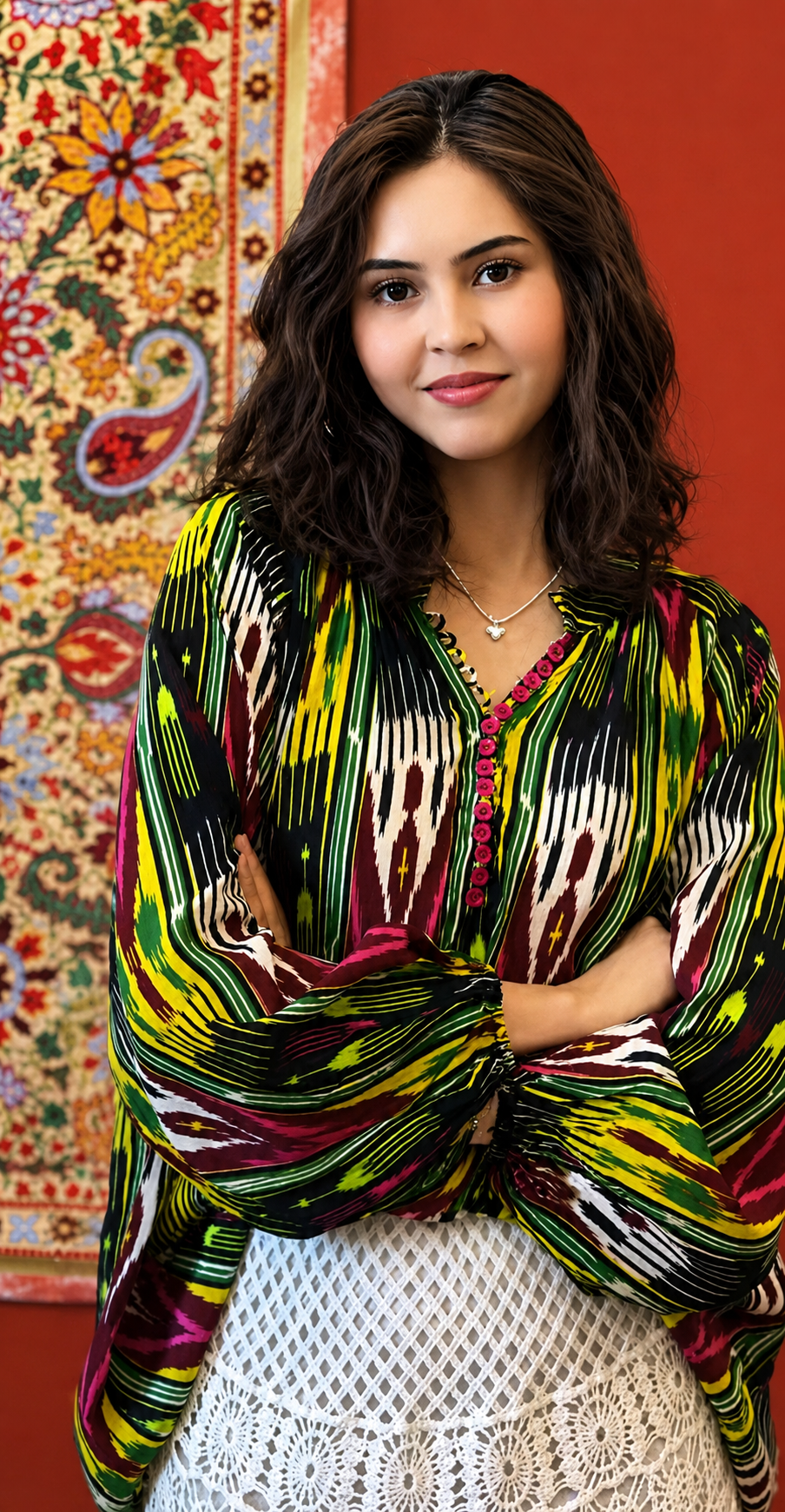 Garden Atlas Silk Blend Blouse