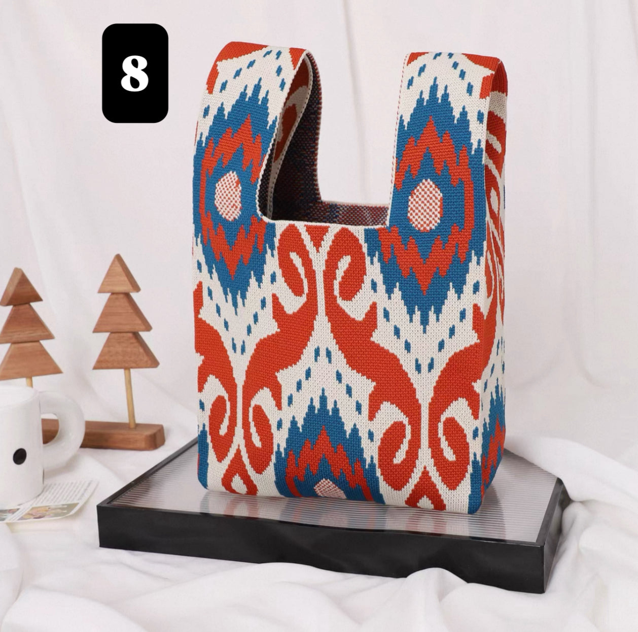 Mini Ikat Knot Bag – Lightweight & Foldable Storage Tote