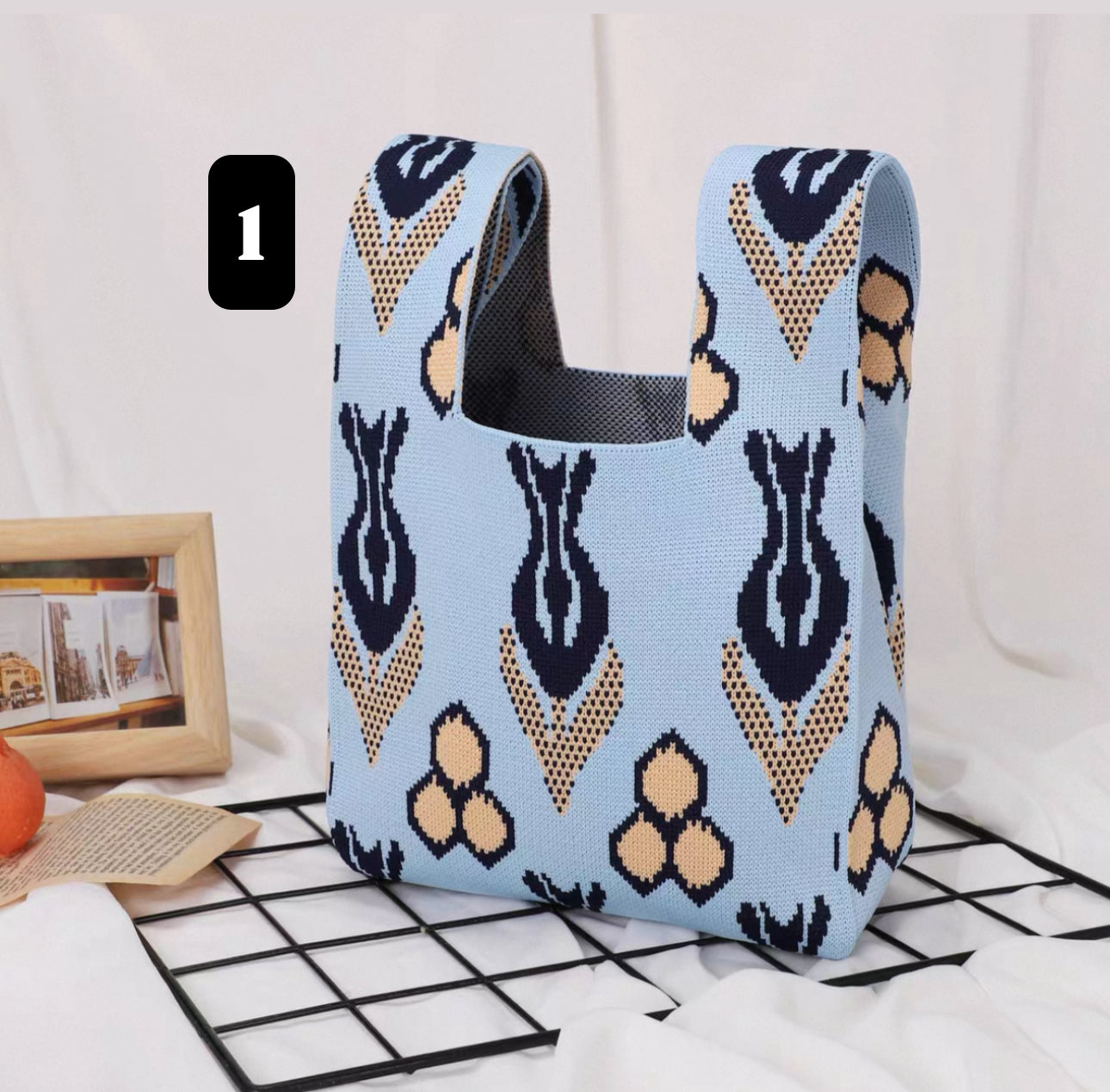 Mini Ikat Knot Bag – Lightweight & Foldable Storage Tote