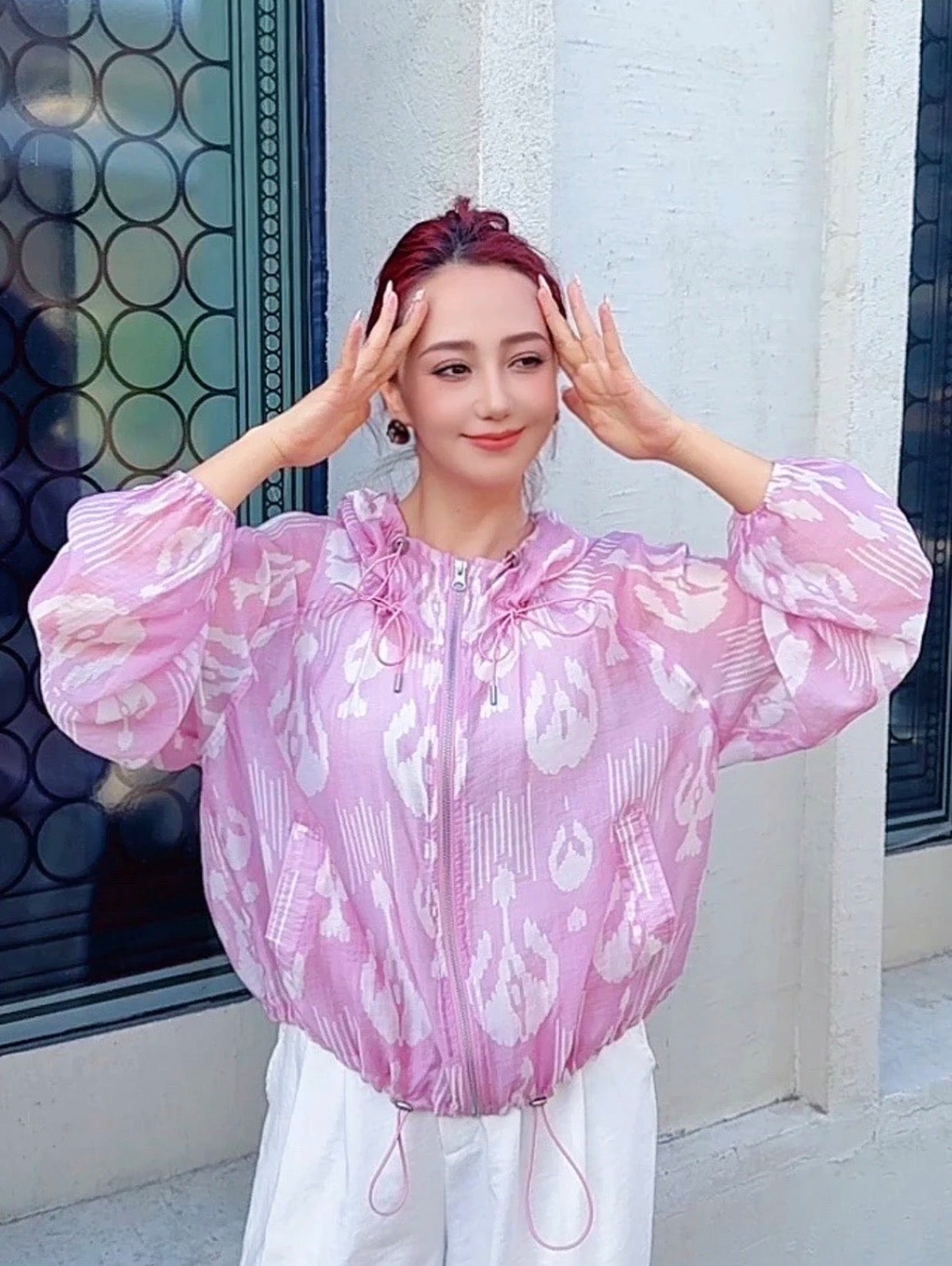 Women’s Pink Lightweight Hooded Jacket(130–165 lbs)