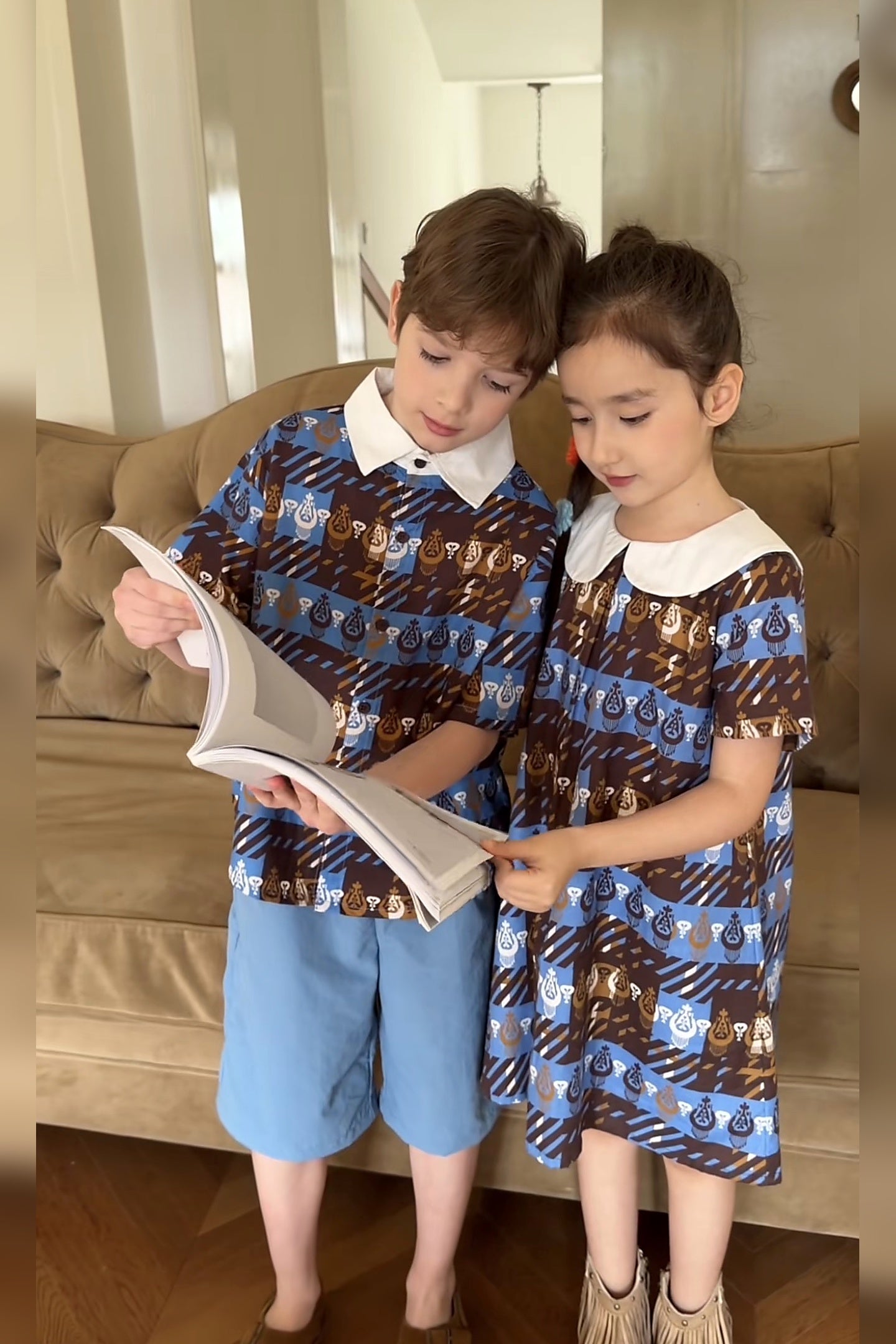 Kids Matching Outfit Set – Cotton Sibling Outfit (Brother & Sister)