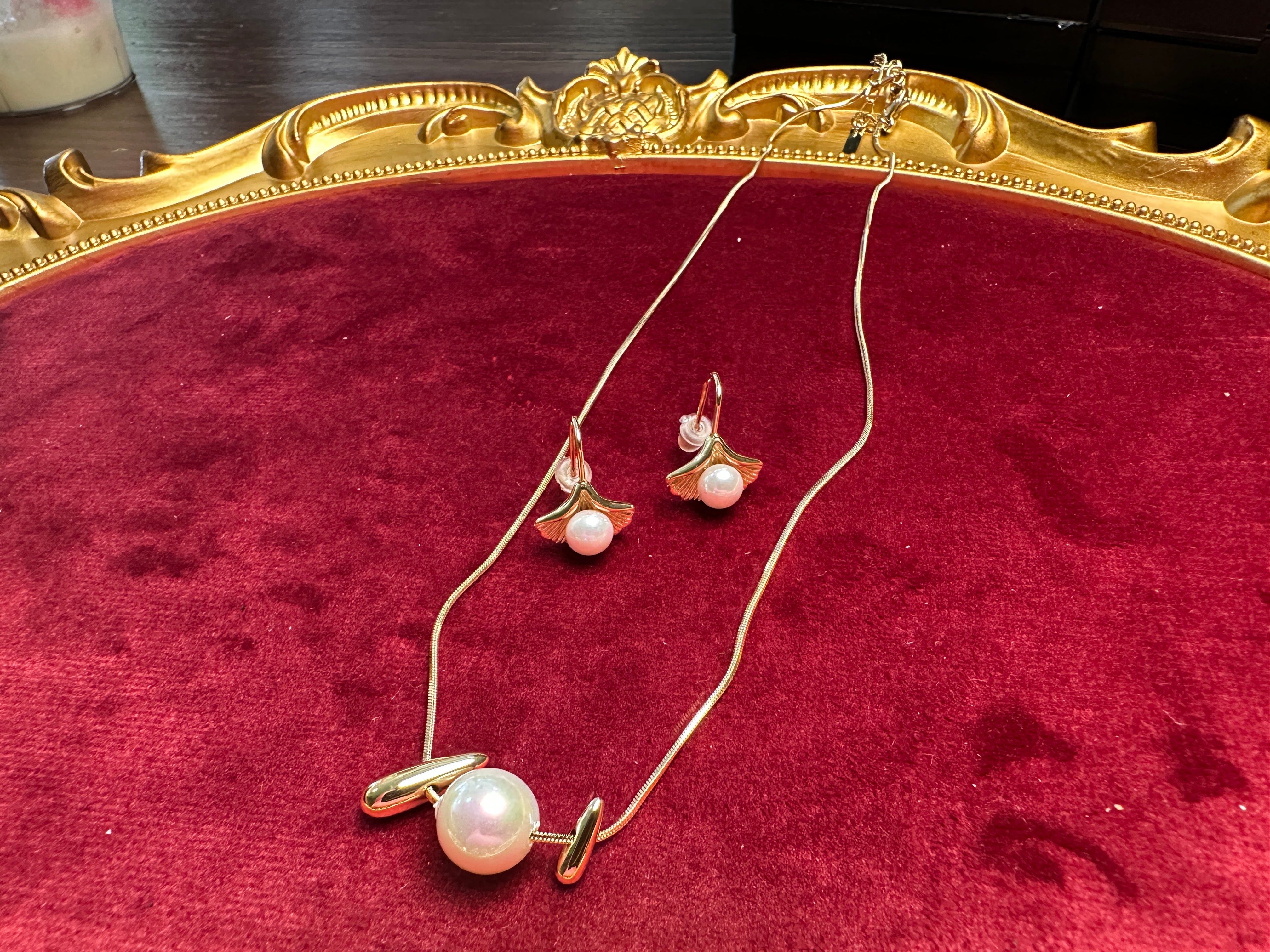 Gold Color Stainless Steel Fringe Necklace – Statement Beaded Design(38)