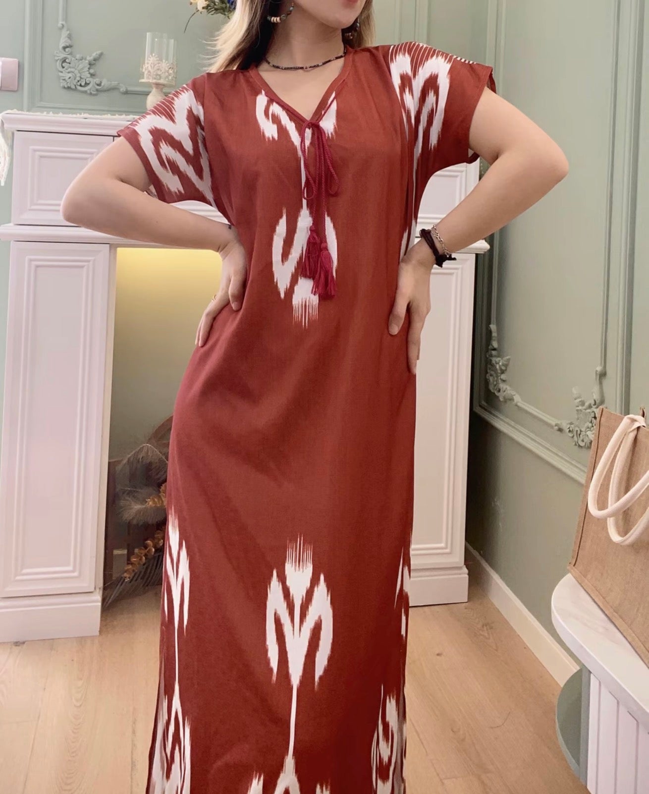 Women’s Red Long Dress(150–180 lbs)