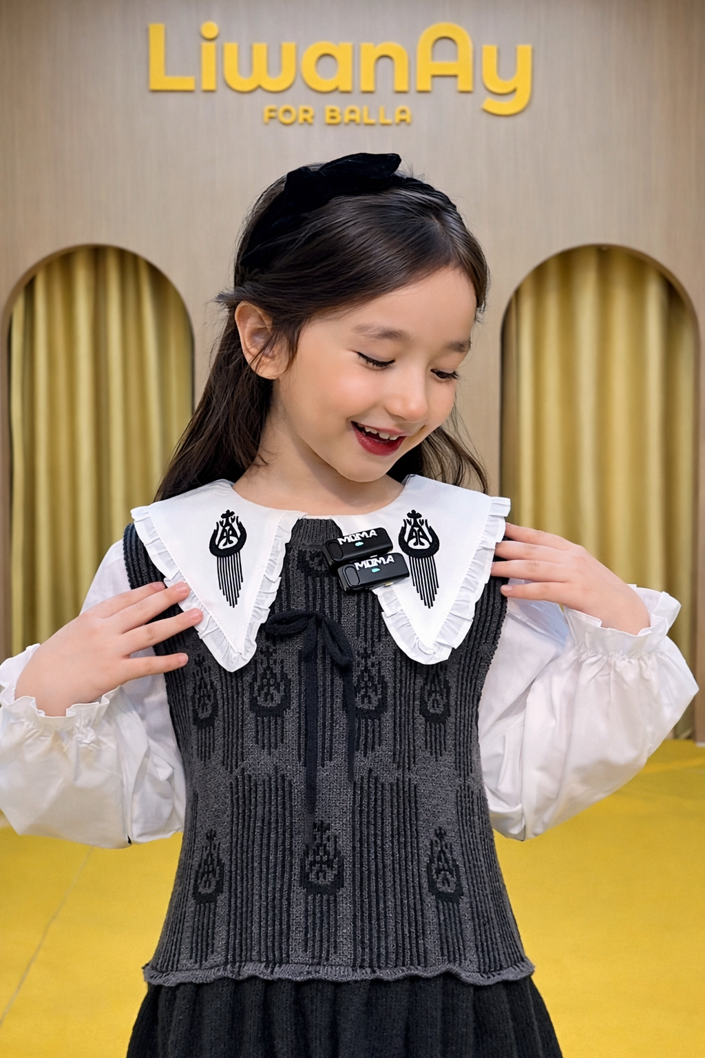 Grey Ikat Cultural Knit Dress for Girls – Soft Everyday Wear