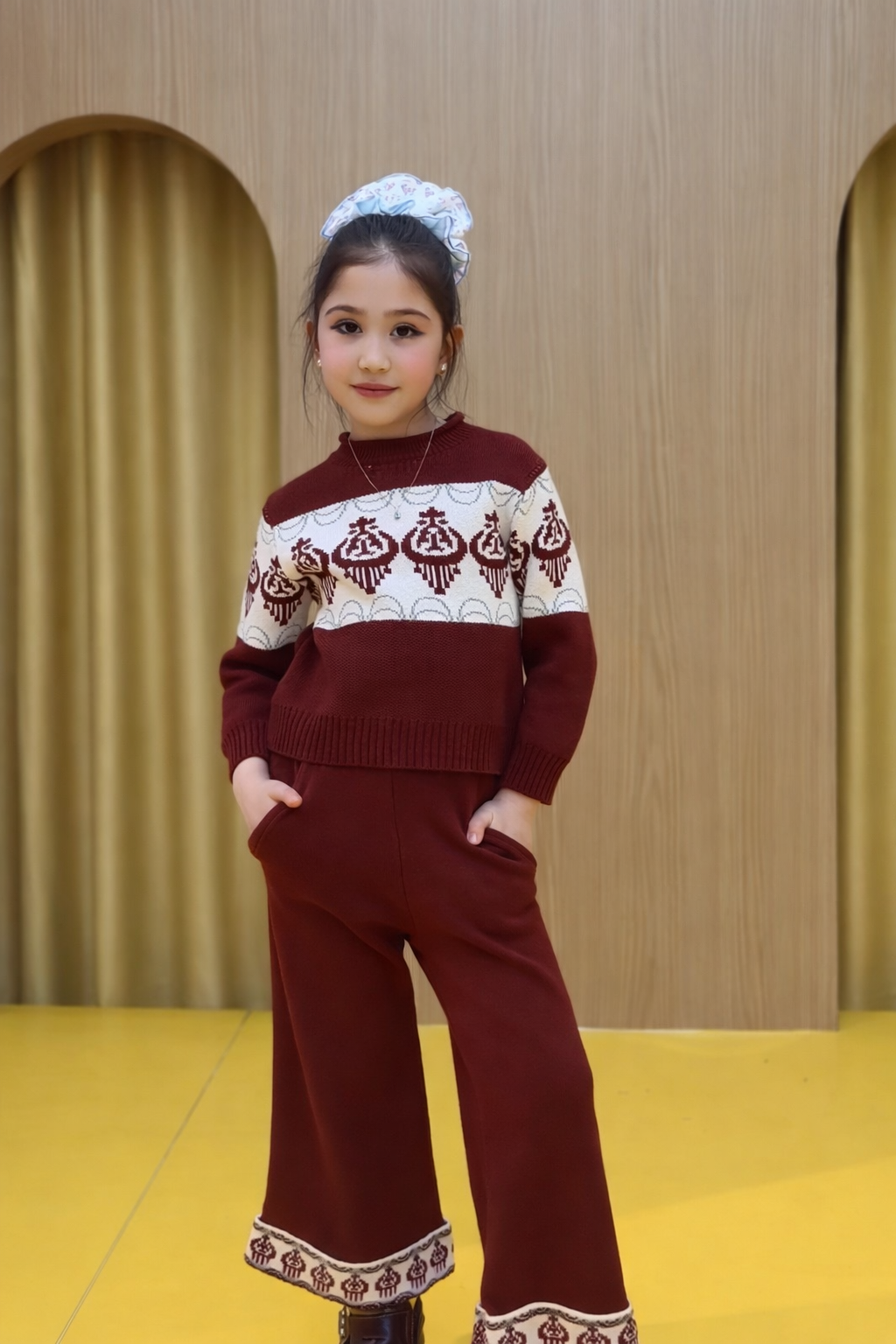 Atlas Knit Winter Set – Sweater & Wide-Leg Pants