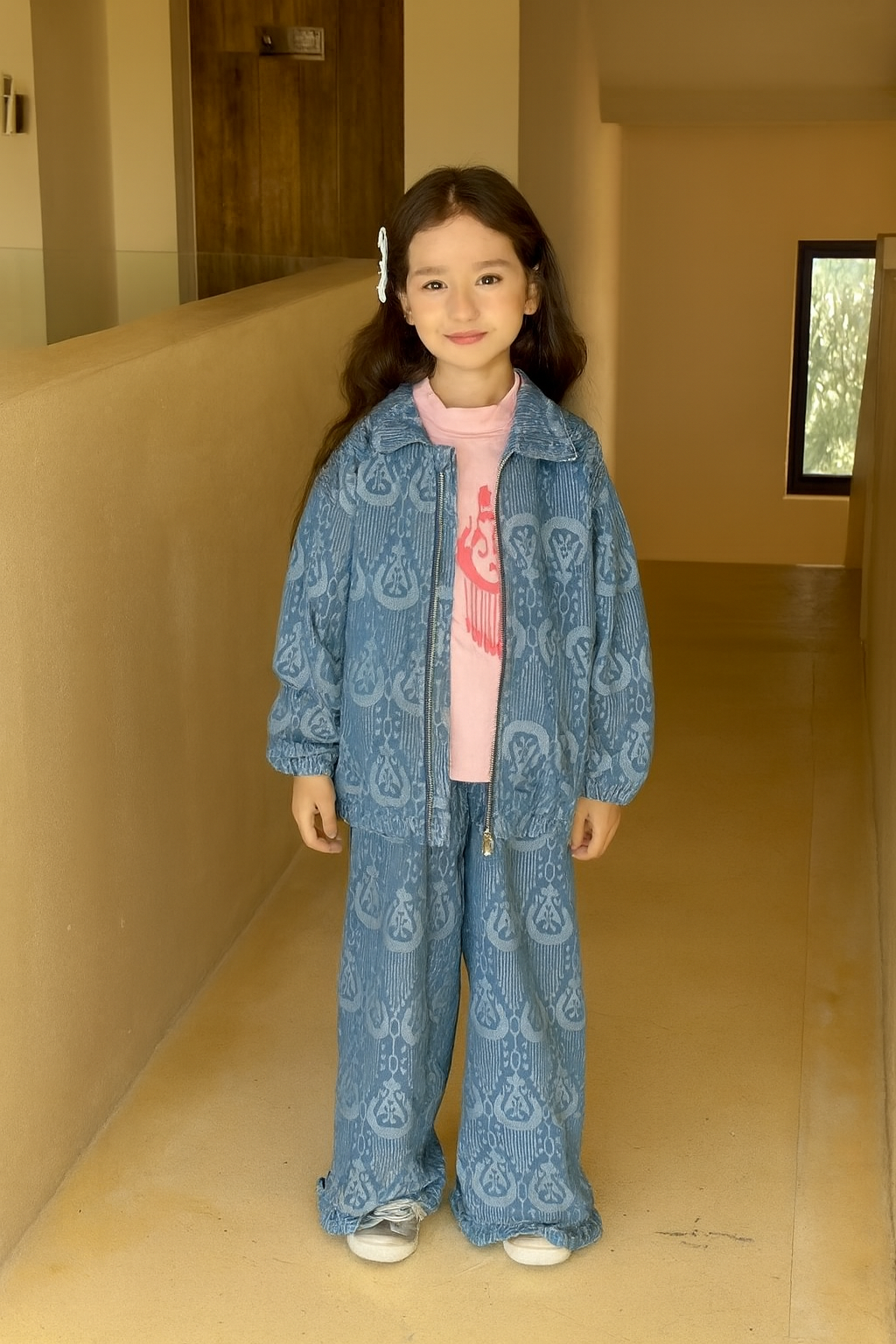 Atlas/Ikat Denim Pattern Jacket