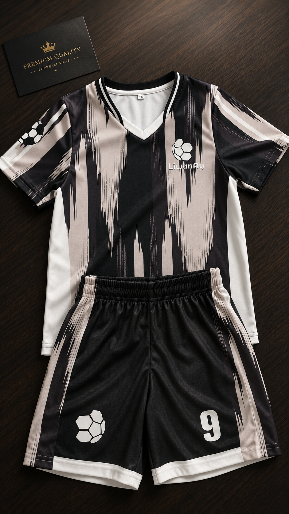 Kids Soccer Jersey Set β Black Athletic Outfit (Unisex)