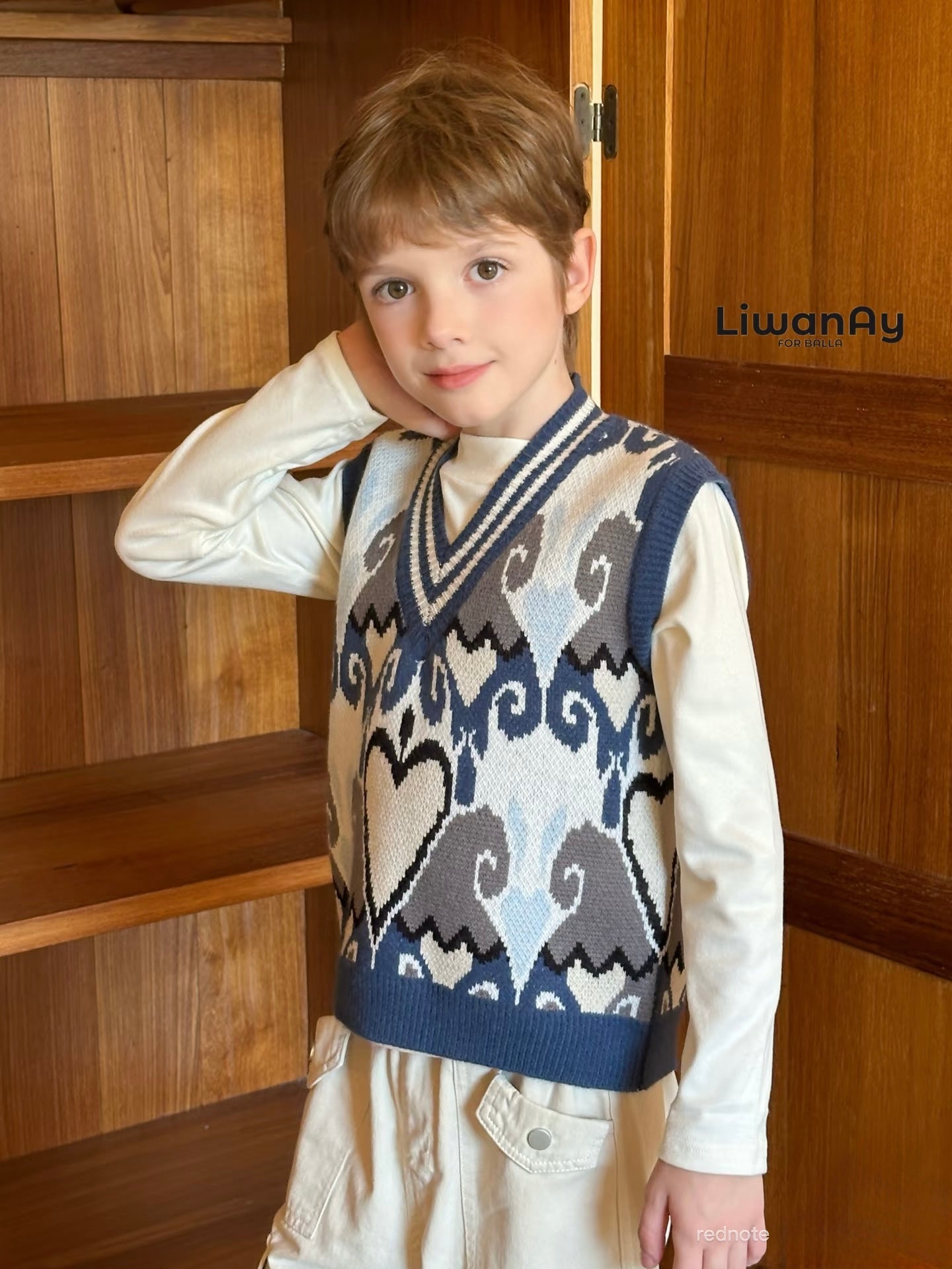 Atlas Heart Knit Vest – Blue