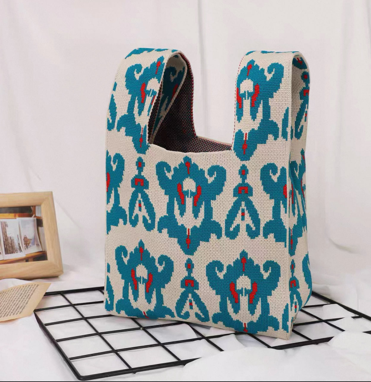Mini Ikat Knot Bag – Lightweight & Foldable Storage Tote