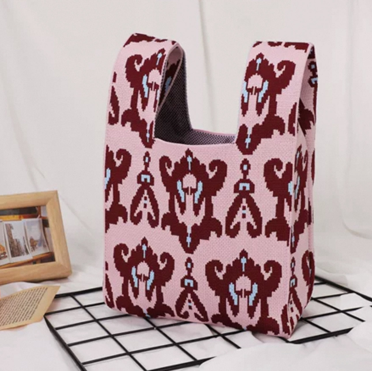 Mini Ikat Knot Bag – Lightweight & Foldable Storage Tote