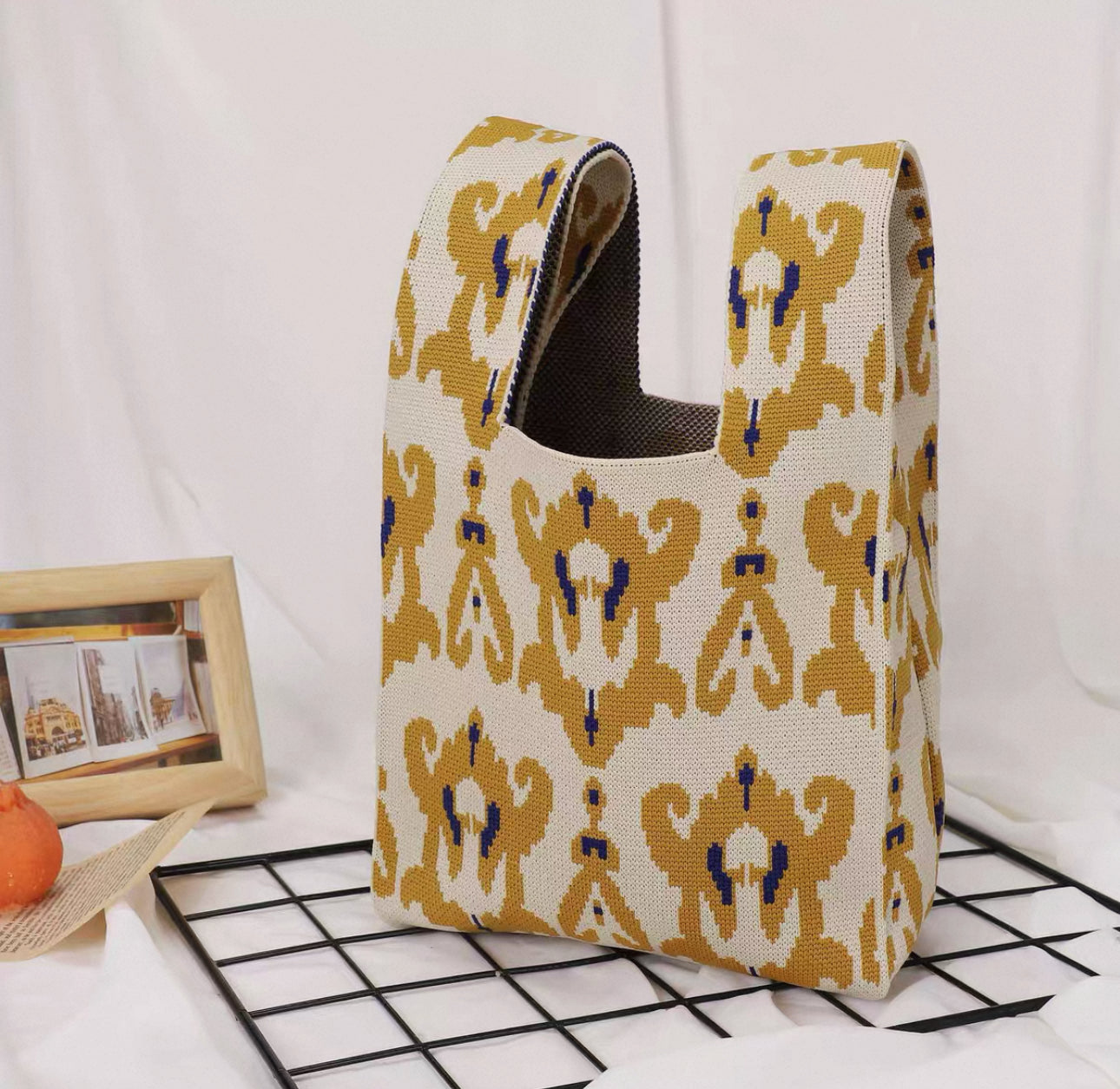 Mini Ikat Knot Bag – Lightweight & Foldable Storage Tote