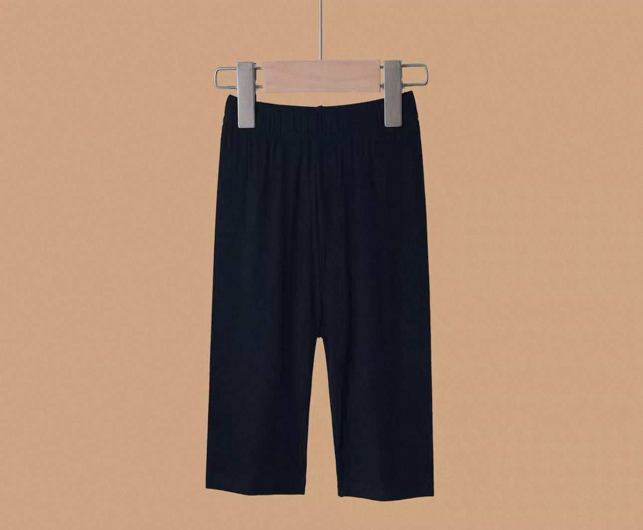 Kids Ice Silk Modal Stretch Shorts – Black