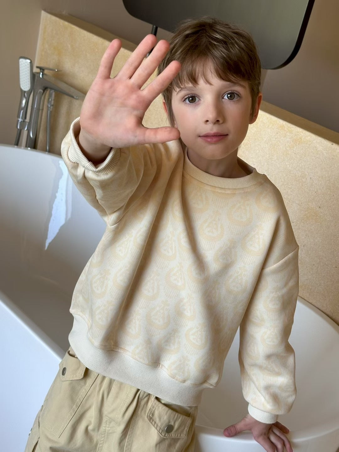 Kids Ikat Sweatshirt β Soft Unisex Pullover | Comfortable Everyday Kids Outfit