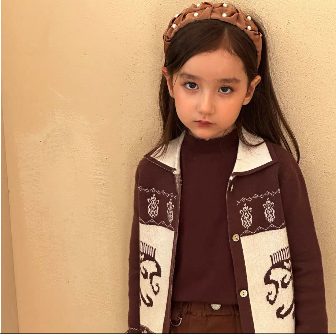 Etlas uslubidagi etnik trikotaj kardigan ko'ylagi - engil bahor/kuz ustki kiyimi