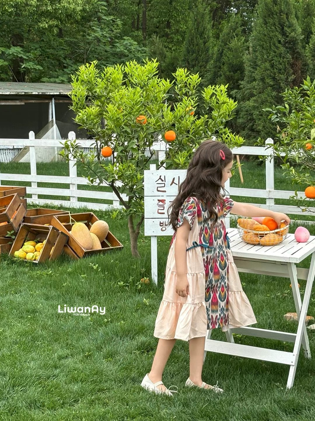 Limited Edition Princess Dress – Ikat Colorblock Style