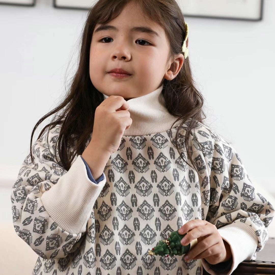 LIWANAY | Girls' High Collar Atlas Knit Pullover –  Fall/Winter Style