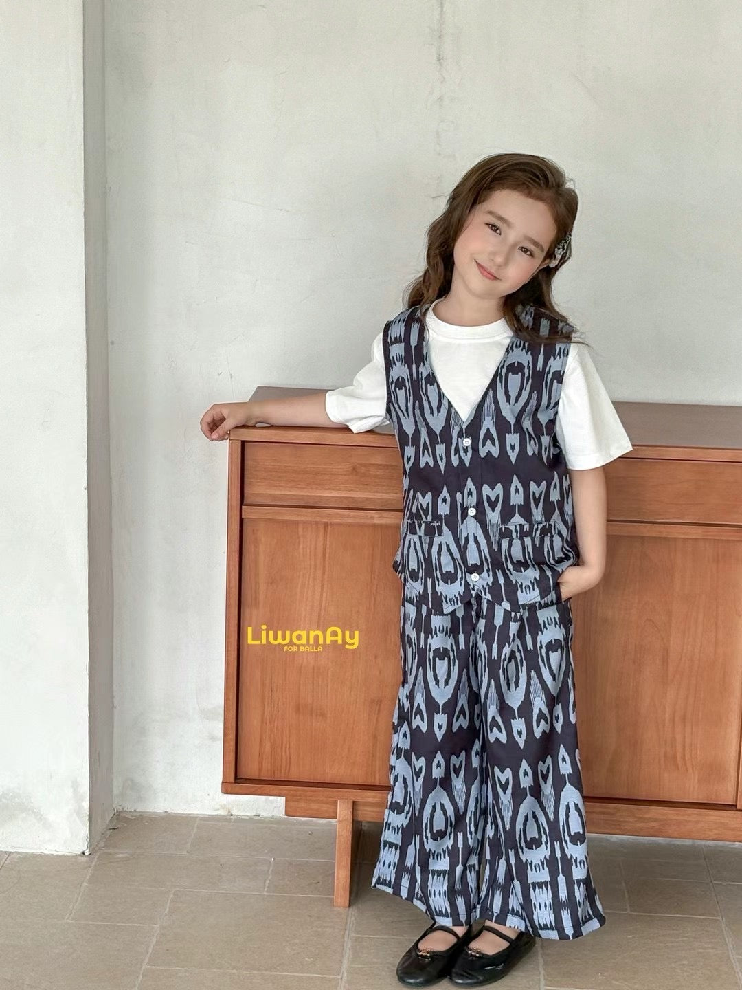 3-Piece Ikat Loungewear Set β Soft Cotton Comfort with Atlas Touch