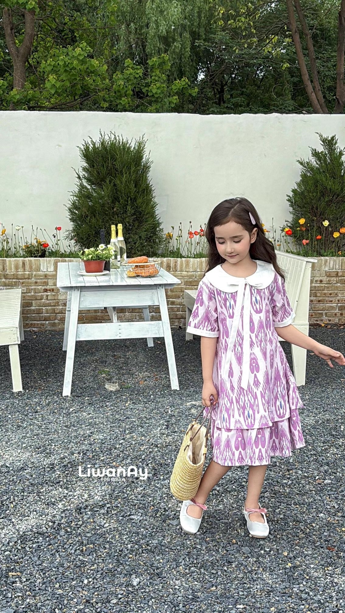 Summer Essential Cotton Ikat Dress – Lavender Edition