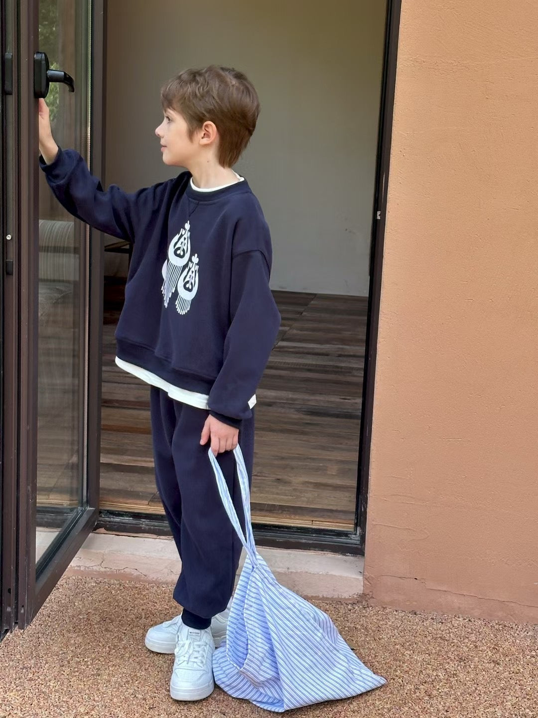 Navy Atlas Sweatshirt Set