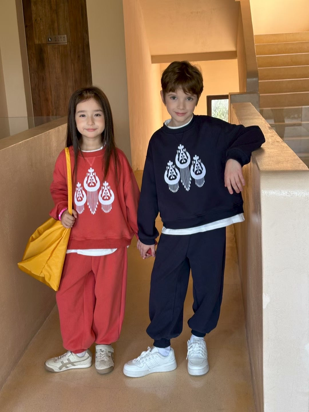 Red Atlas Sweatshirt Set